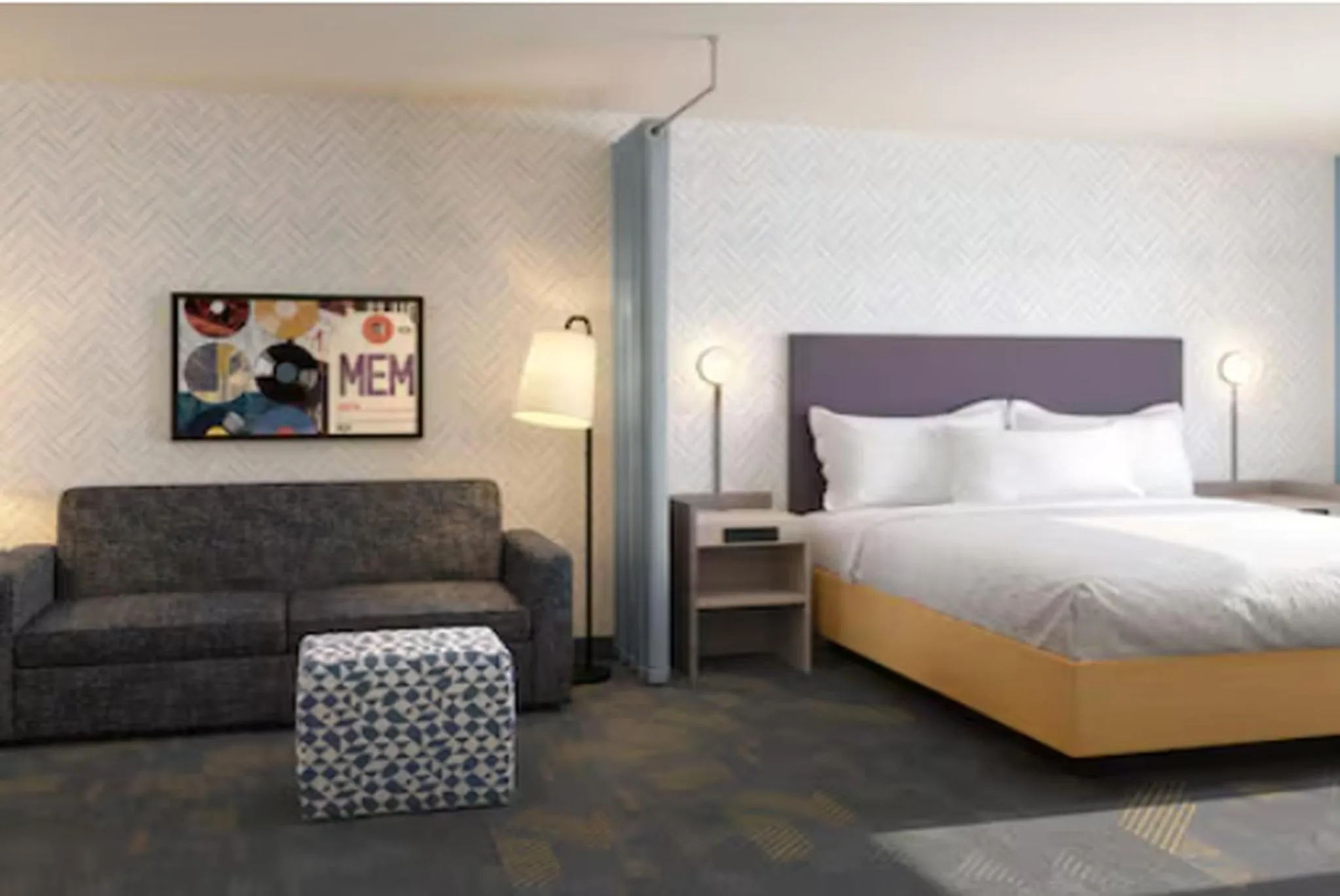 Bed in Home2 Suites By Hilton Weston Ft. Lauderdale