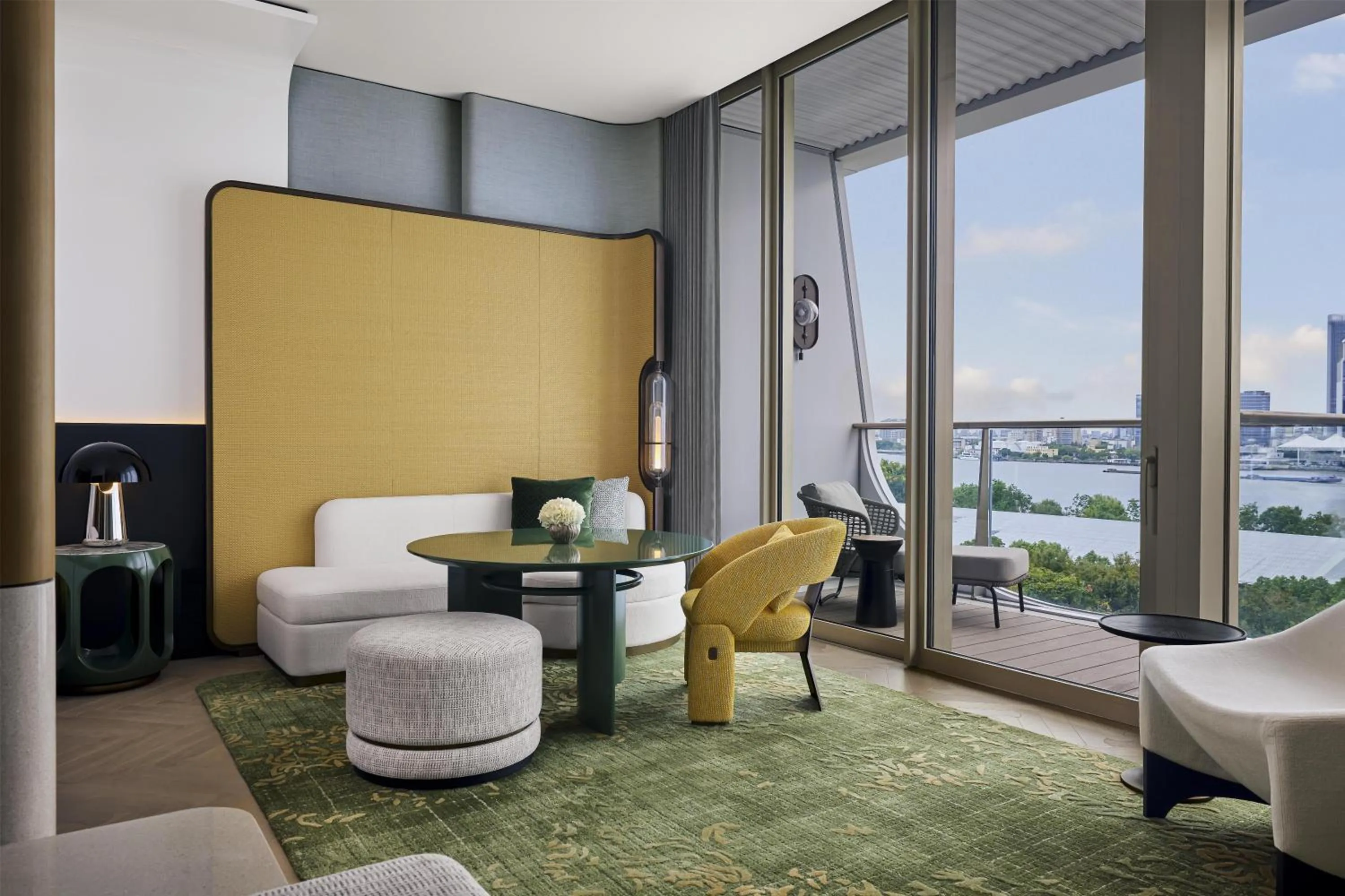 Living room in Waldorf Astoria Shanghai Qiantan