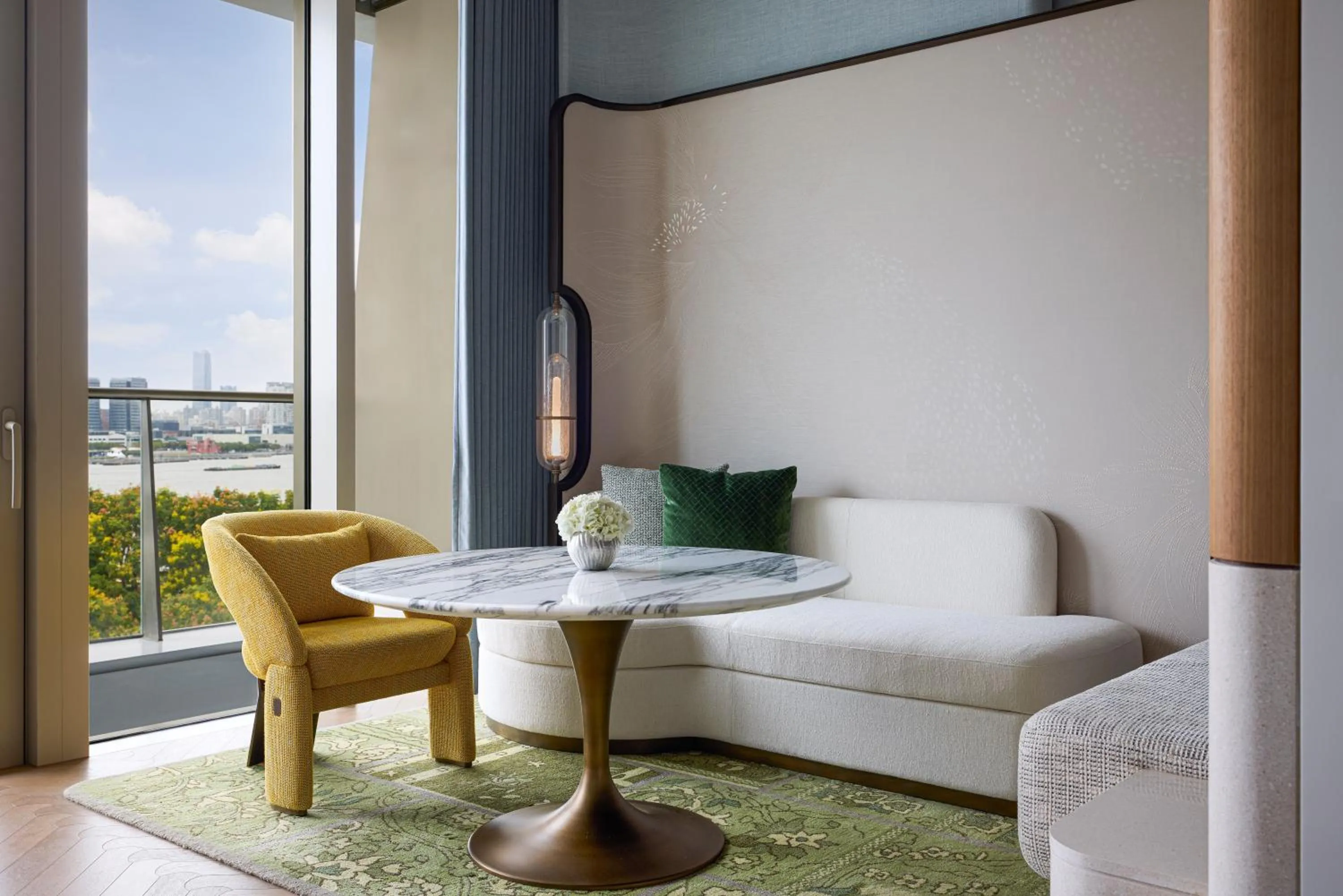 Seating area in Waldorf Astoria Shanghai Qiantan