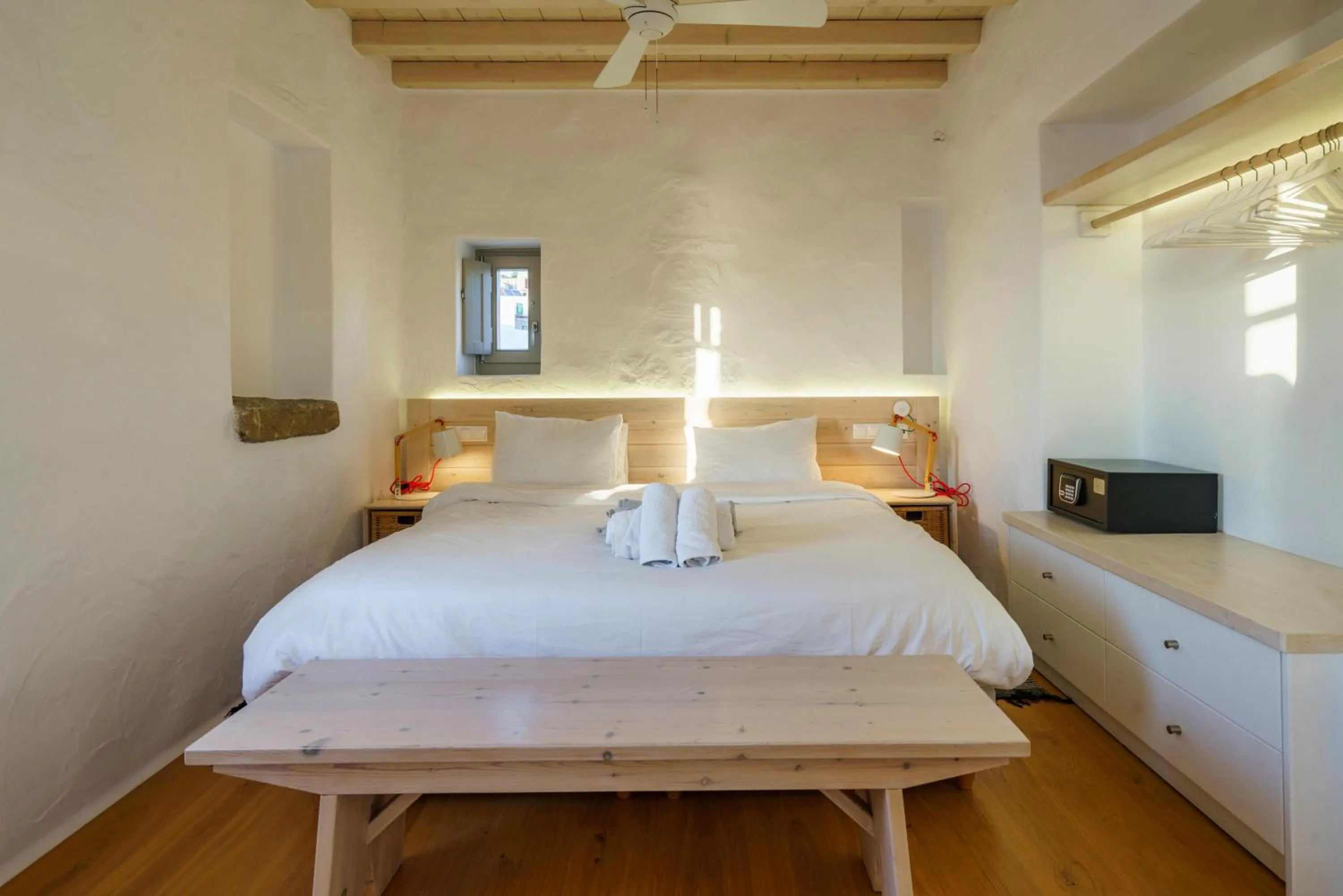 Bedroom, Bed in Cloud Blue