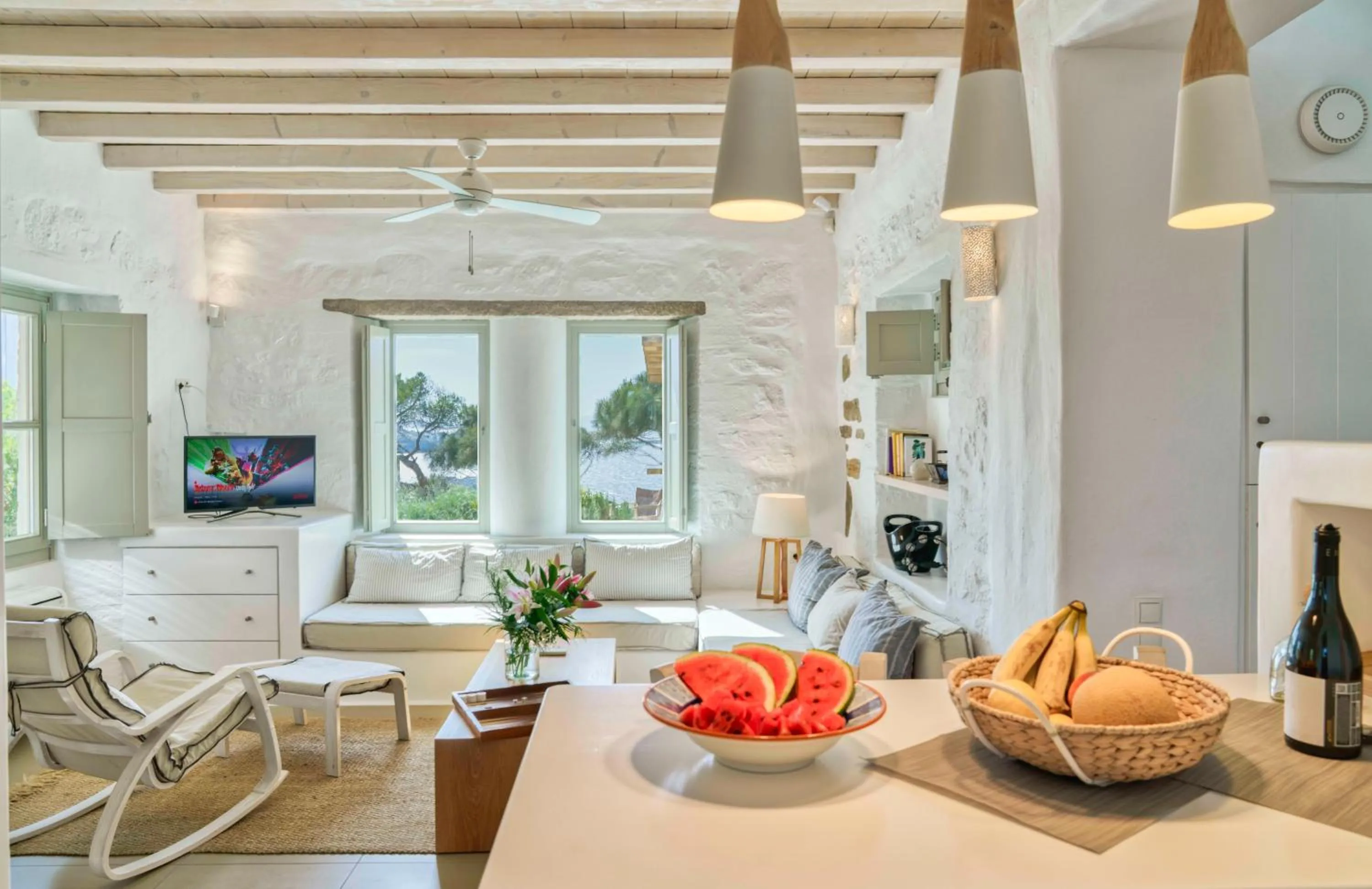 Living room in Cloud Blue