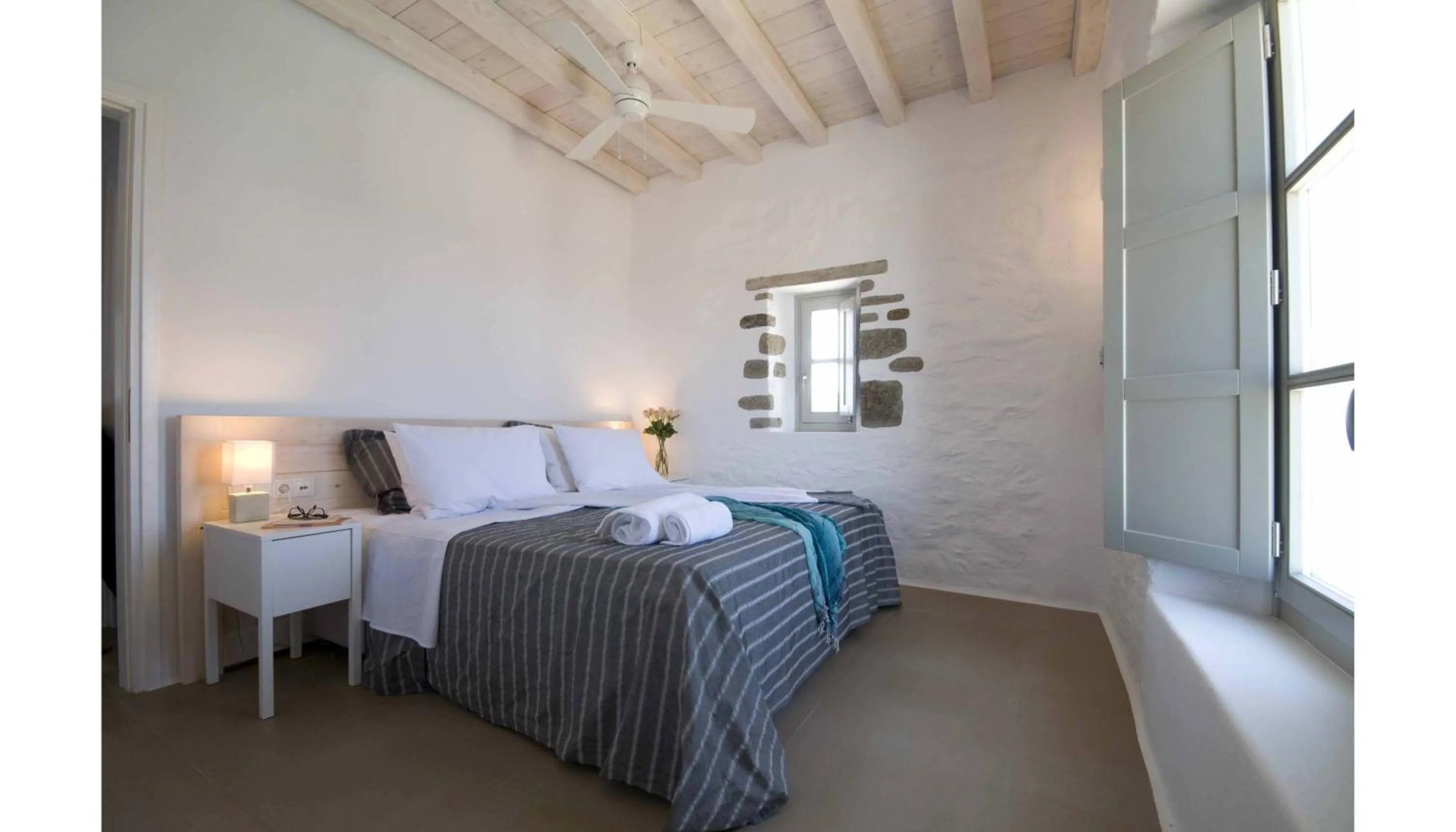 Bedroom, Bed in Cloud Blue