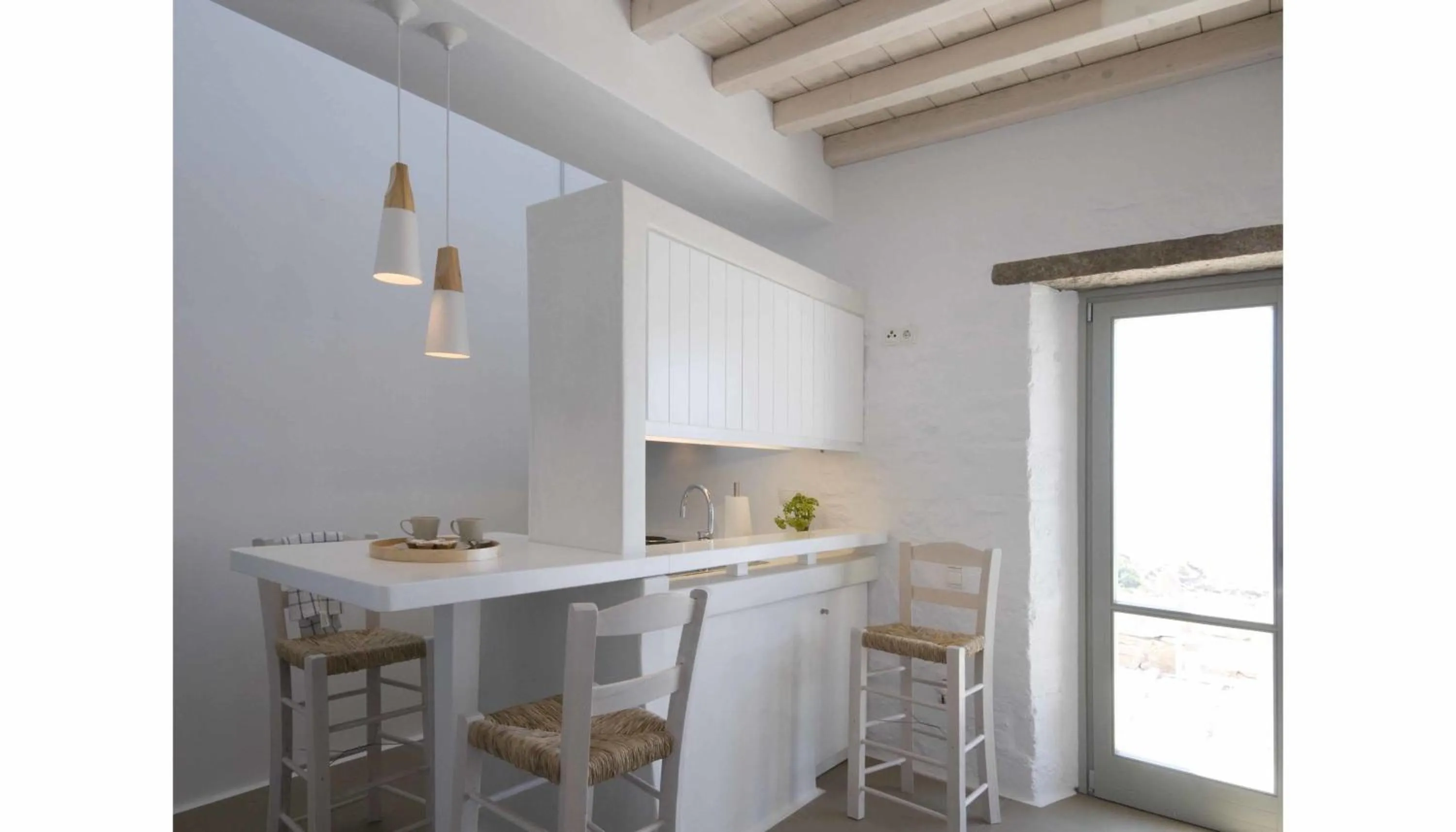 Kitchen or kitchenette in Cloud Blue