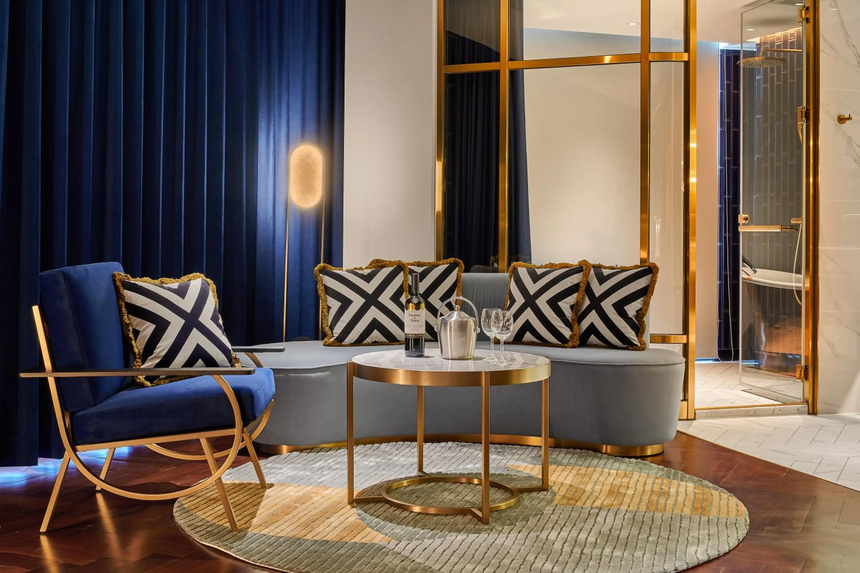 Living room in OKU Hotel