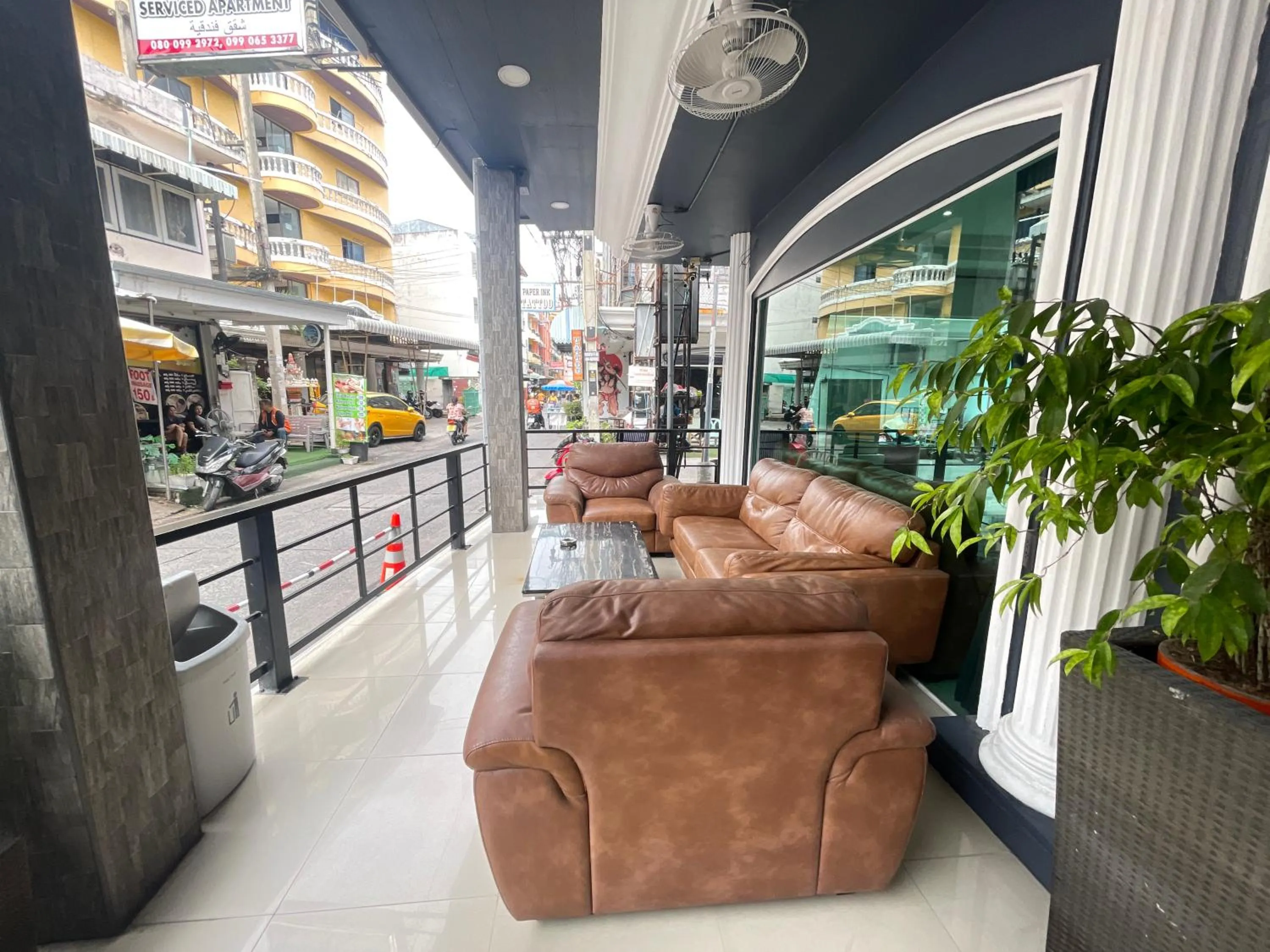 Seating area in W-9 Hotel