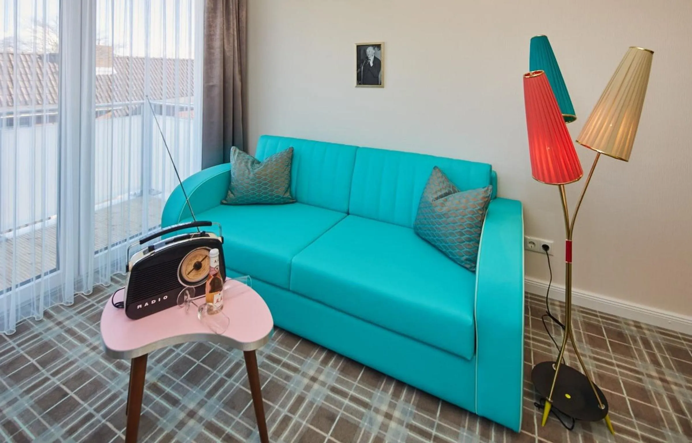 Living room in Bernstein Hotel "50`s Seaside Motel"