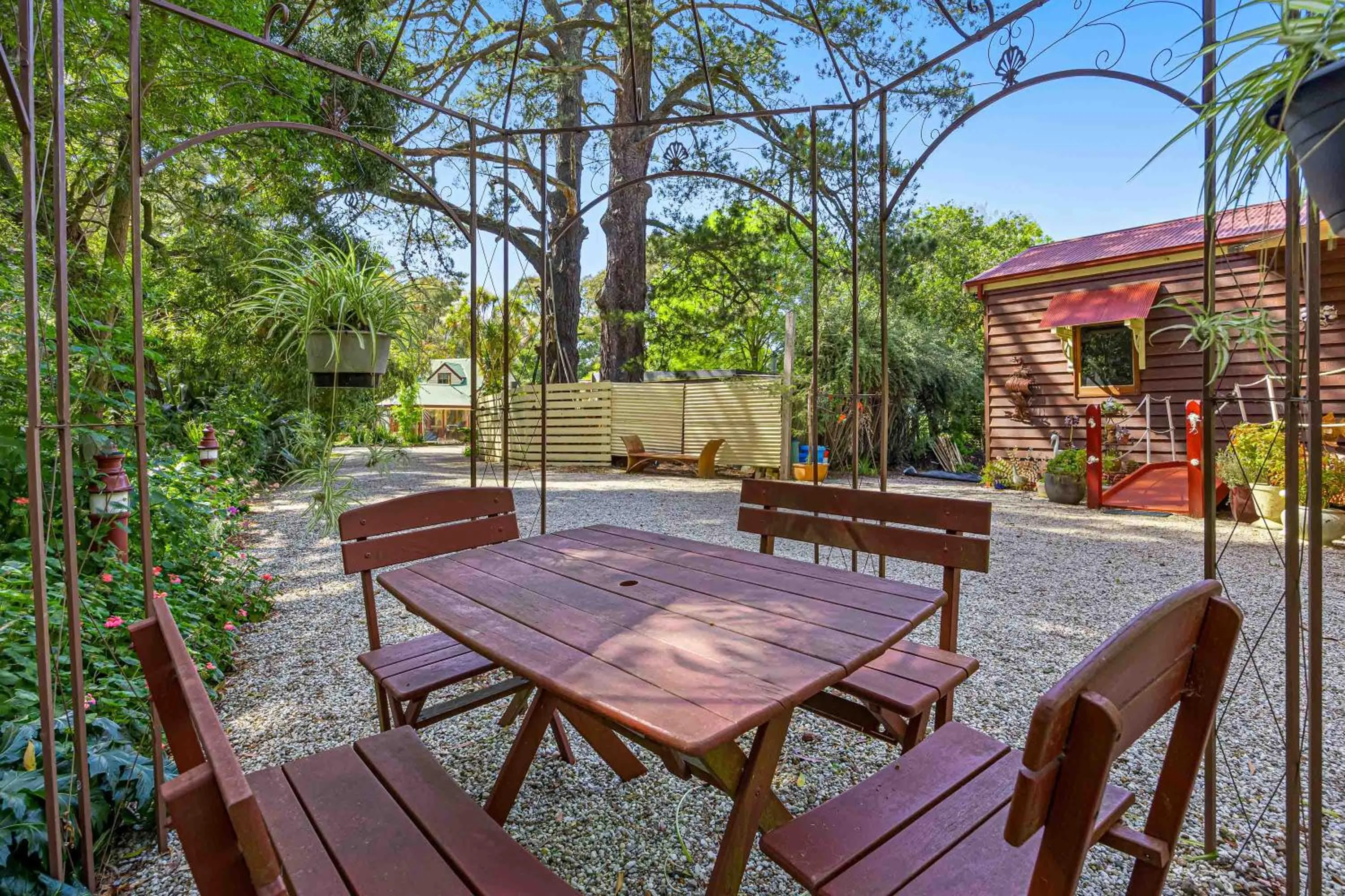 Garden view in Ballarat Cottages