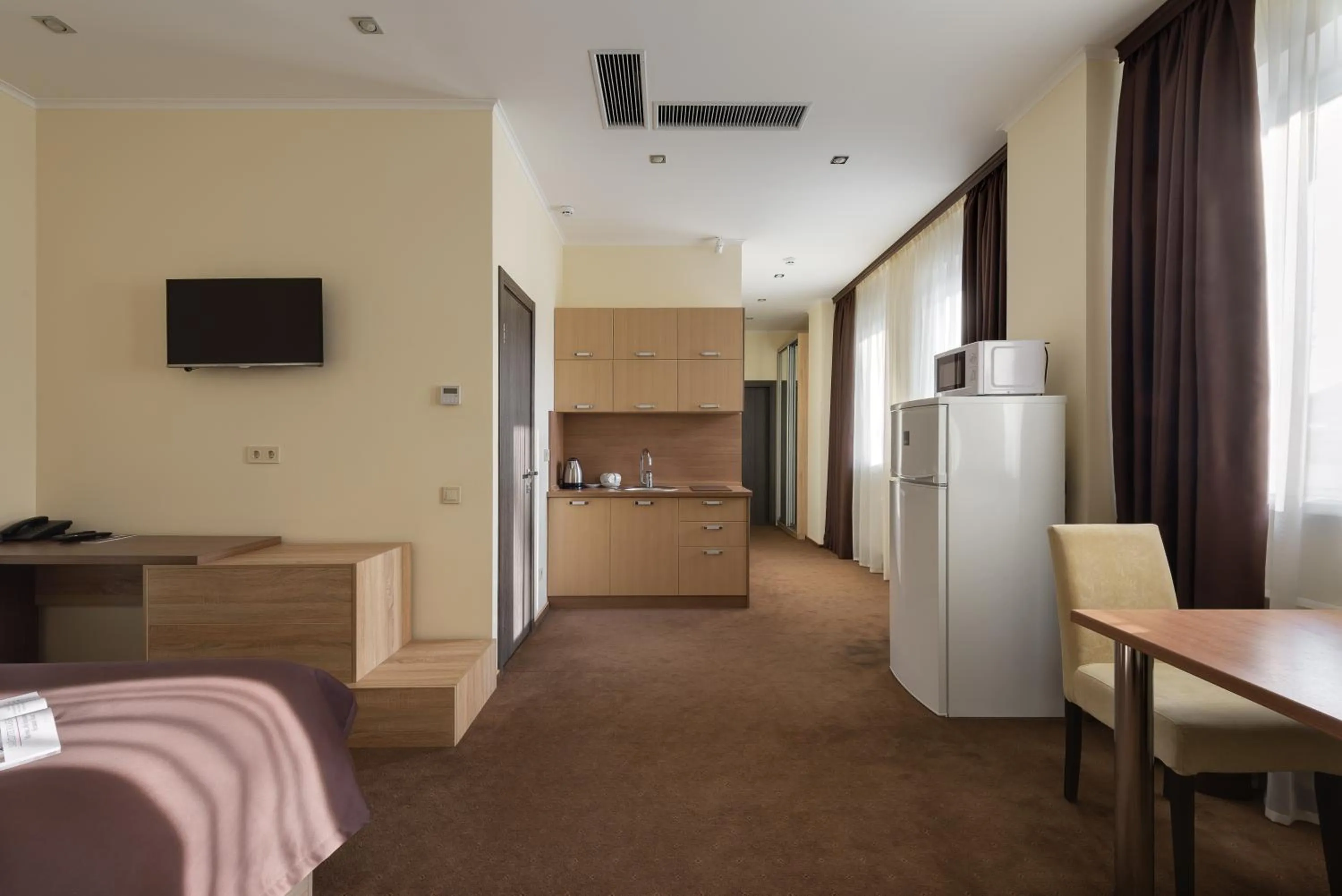 Kitchen or kitchenette in Twin Apart Hotel