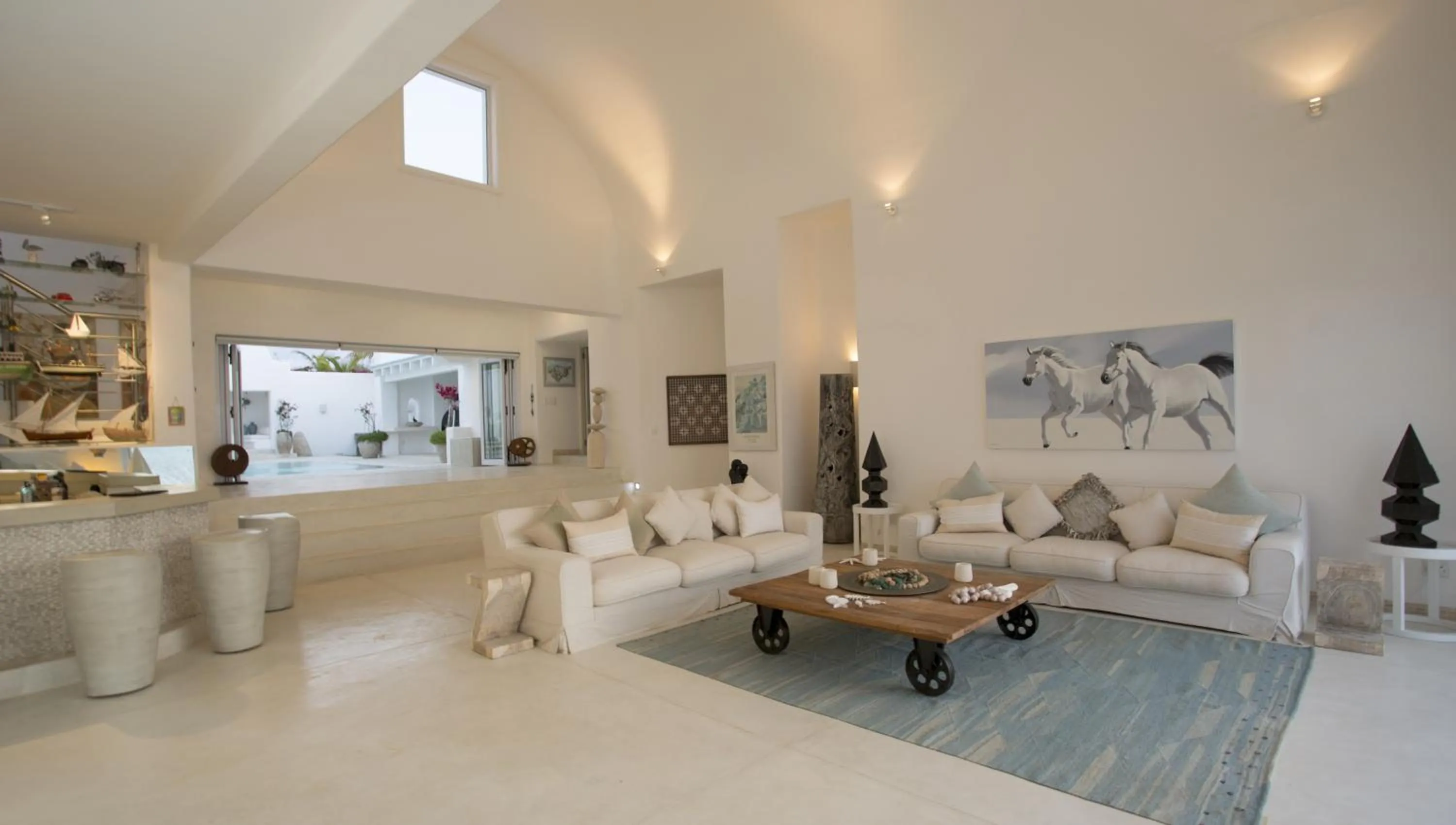 Living room in Villa Santorini