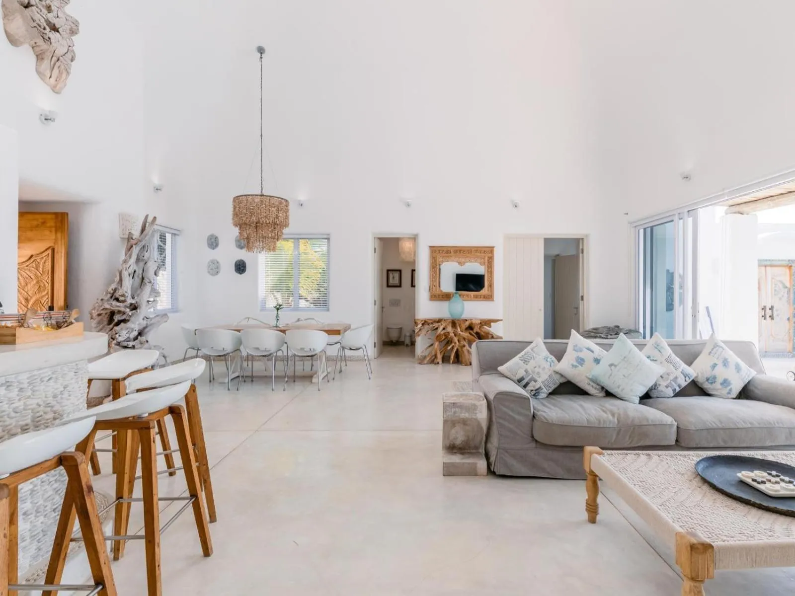 Living room in Villa Santorini