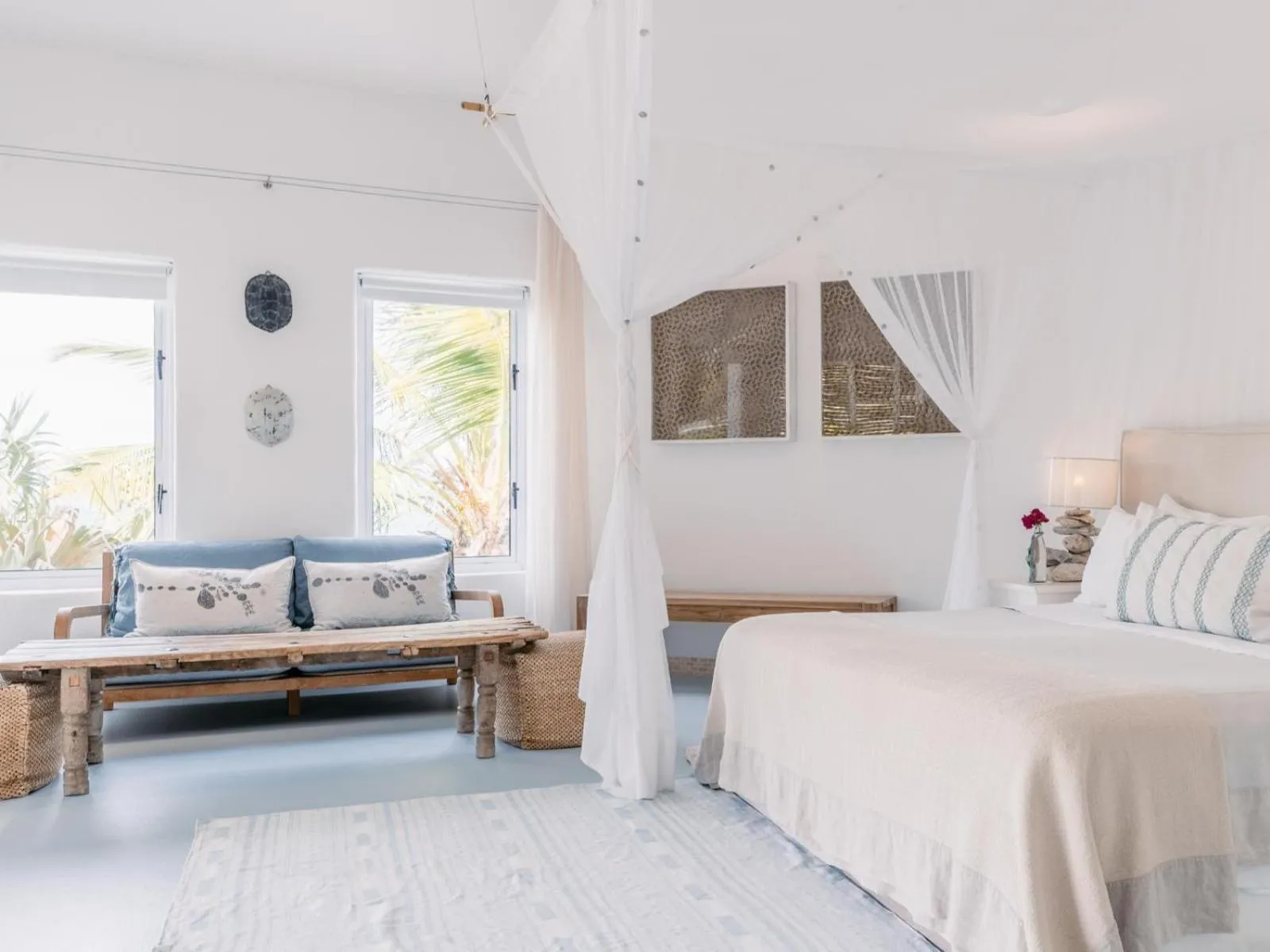 Bed in Villa Santorini