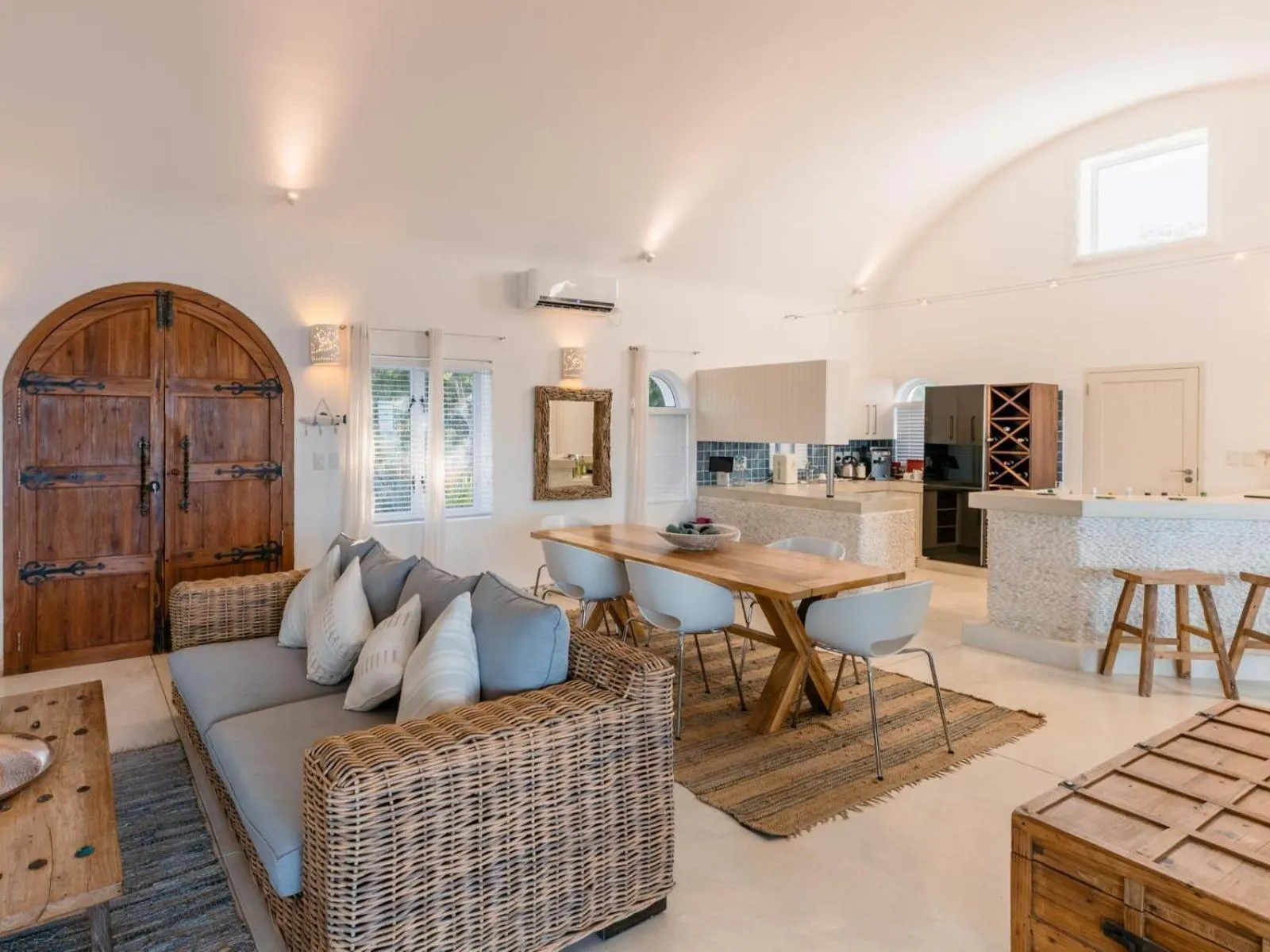 Living room in Villa Santorini