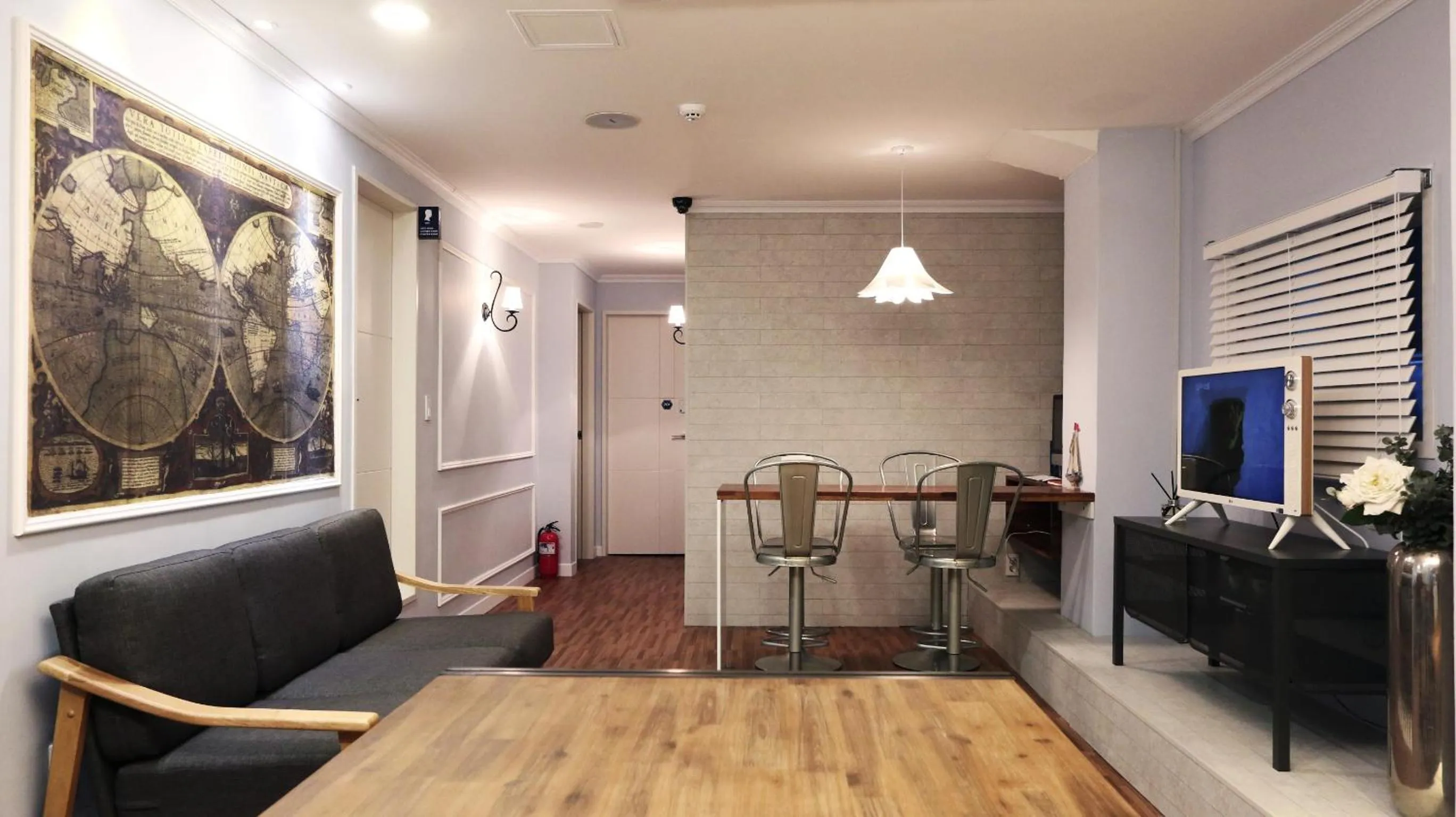 Living room in Blue Boat Hostel Myeongdong