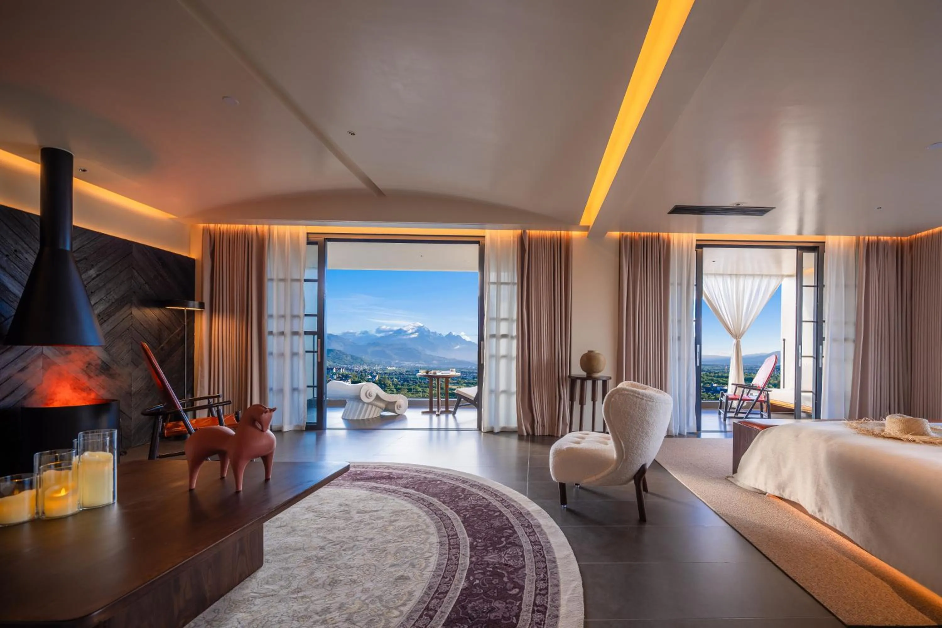 Bed in Lijiang jijian Xiangwang SOOOAN Luxury Resort Hotel