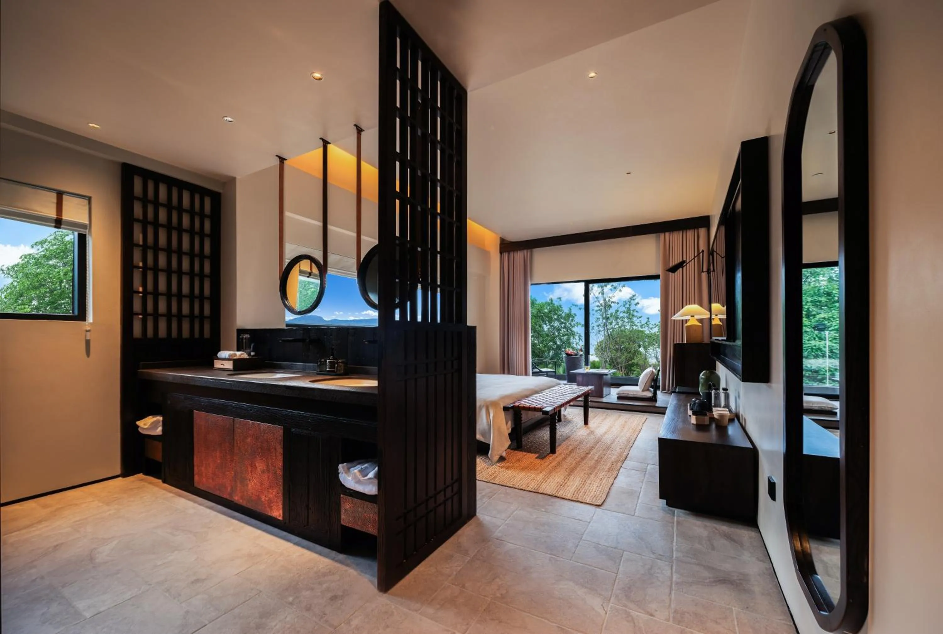 Bed in Lijiang jijian Xiangwang SOOOAN Luxury Resort Hotel
