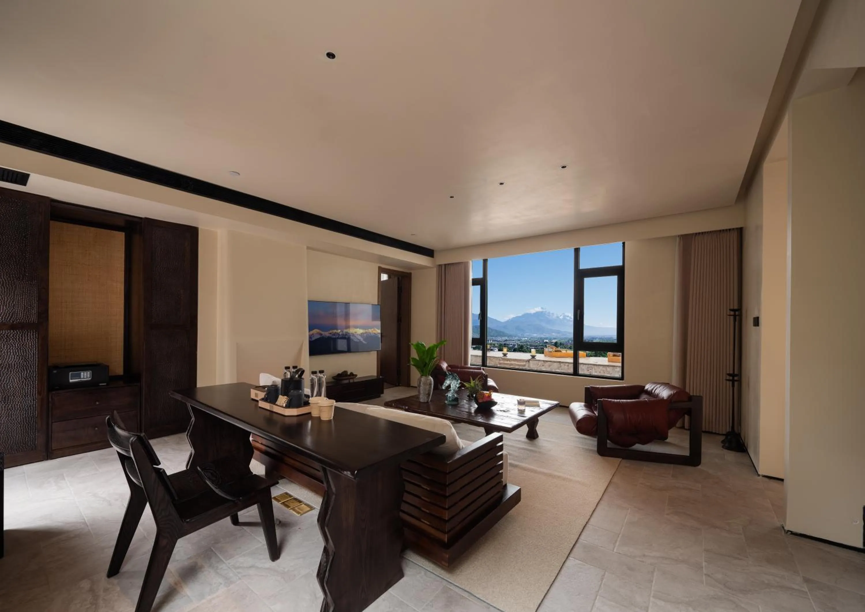 Living room in Lijiang jijian Xiangwang SOOOAN Luxury Resort Hotel