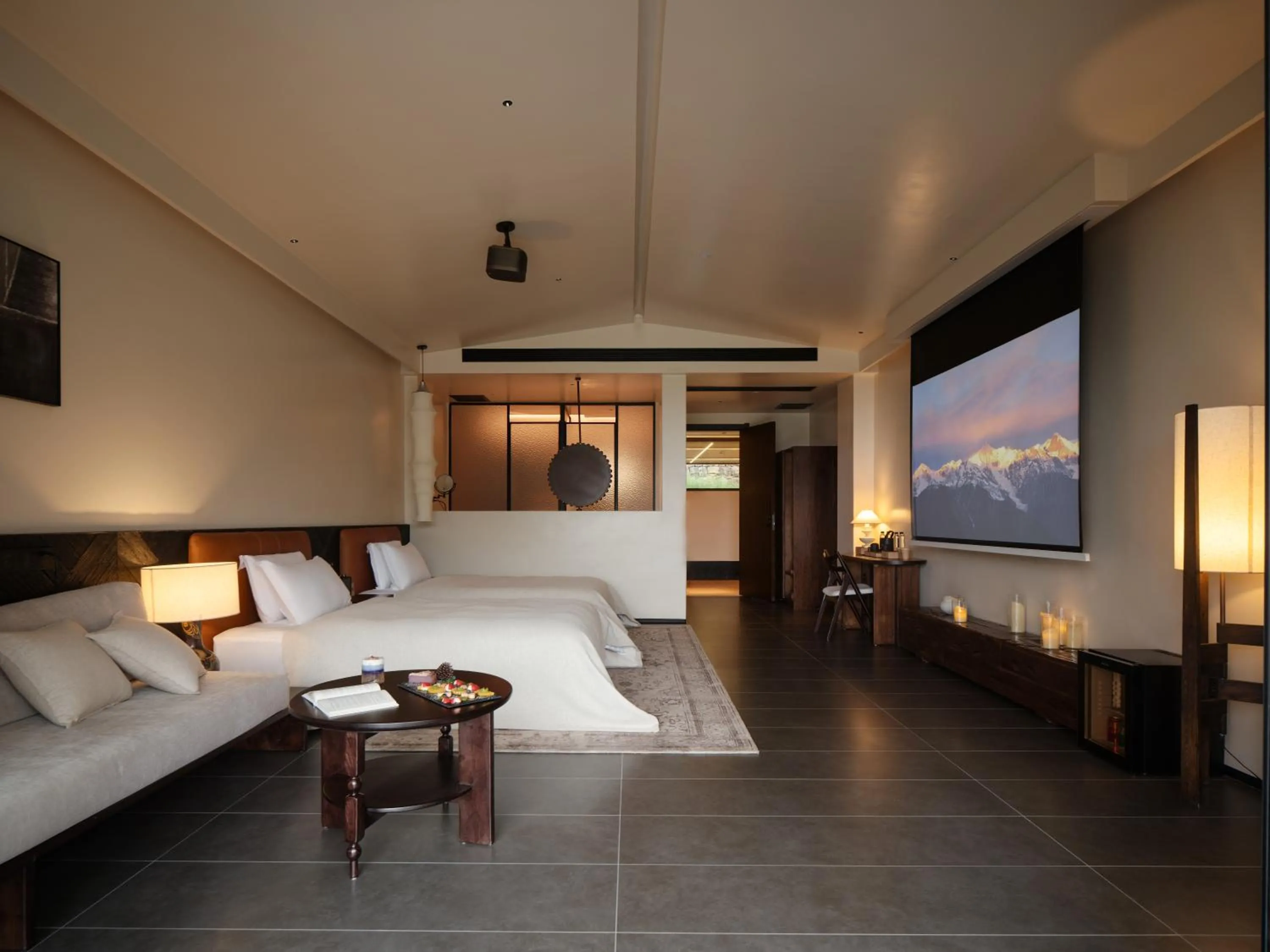 Bed in Lijiang jijian Xiangwang SOOOAN Luxury Resort Hotel