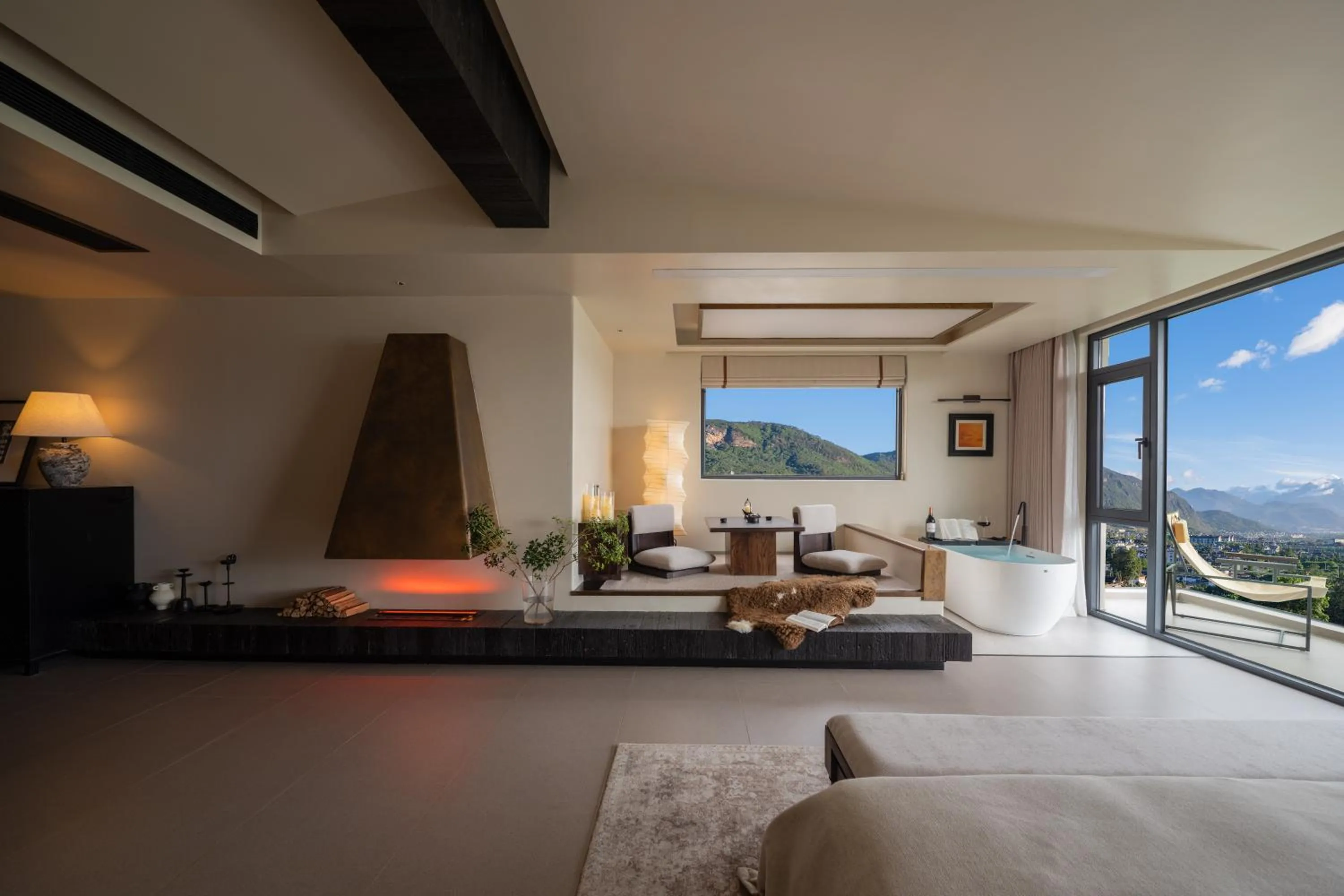 Bed in Lijiang jijian Xiangwang SOOOAN Luxury Resort Hotel