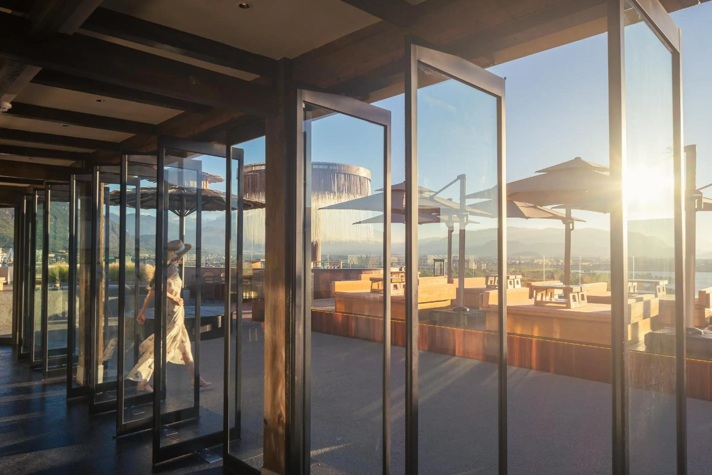 Balcony/Terrace in Lijiang jijian Xiangwang SOOOAN Luxury Resort Hotel