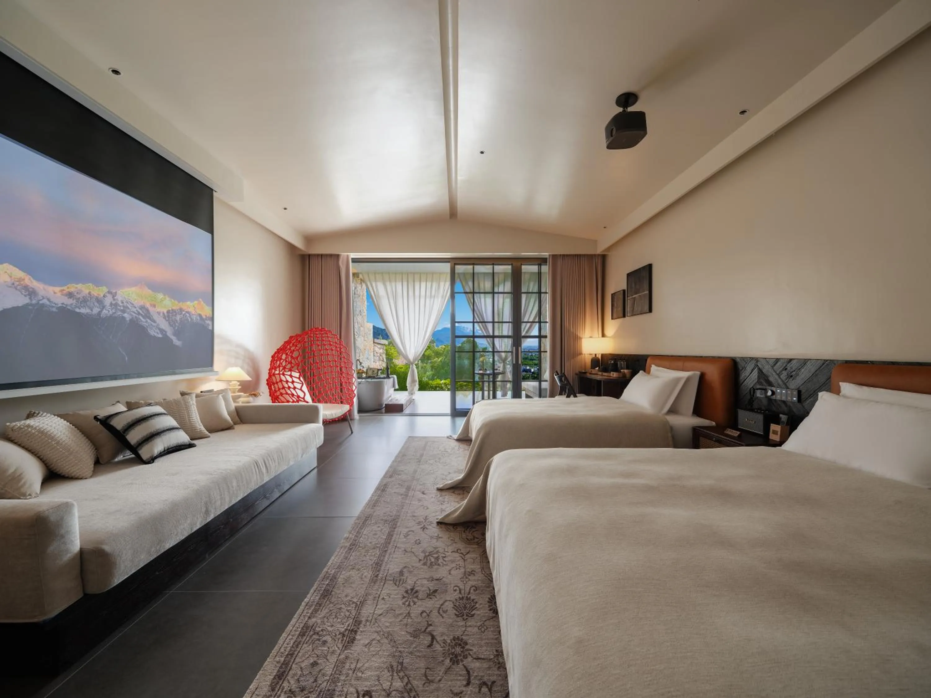 Bed in Lijiang jijian Xiangwang SOOOAN Luxury Resort Hotel