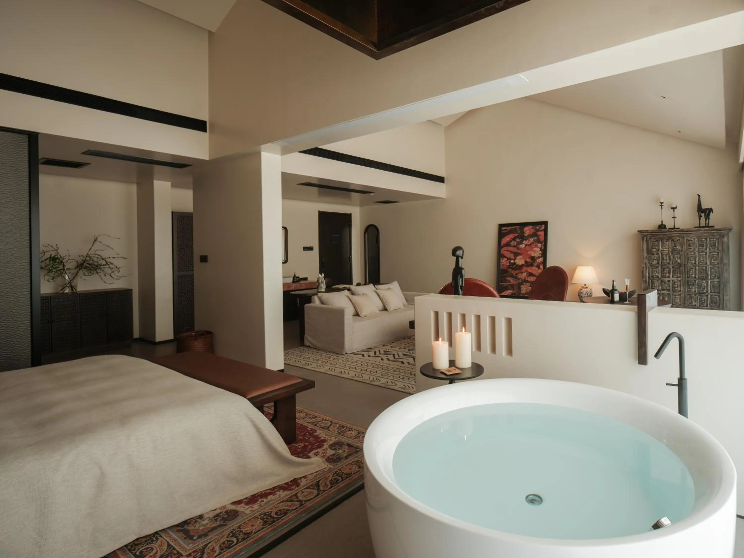 Bed in Lijiang jijian Xiangwang SOOOAN Luxury Resort Hotel