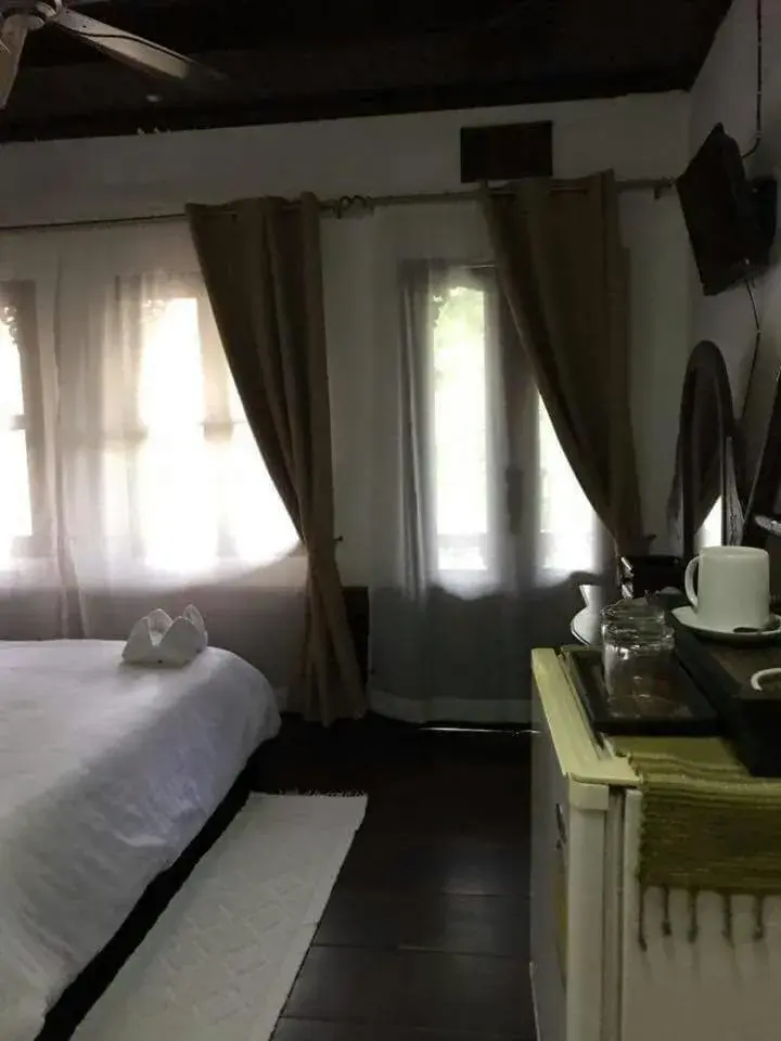 Bed in View Khemkhong Guesthouse Bed in View Khemkhong Guesthouse