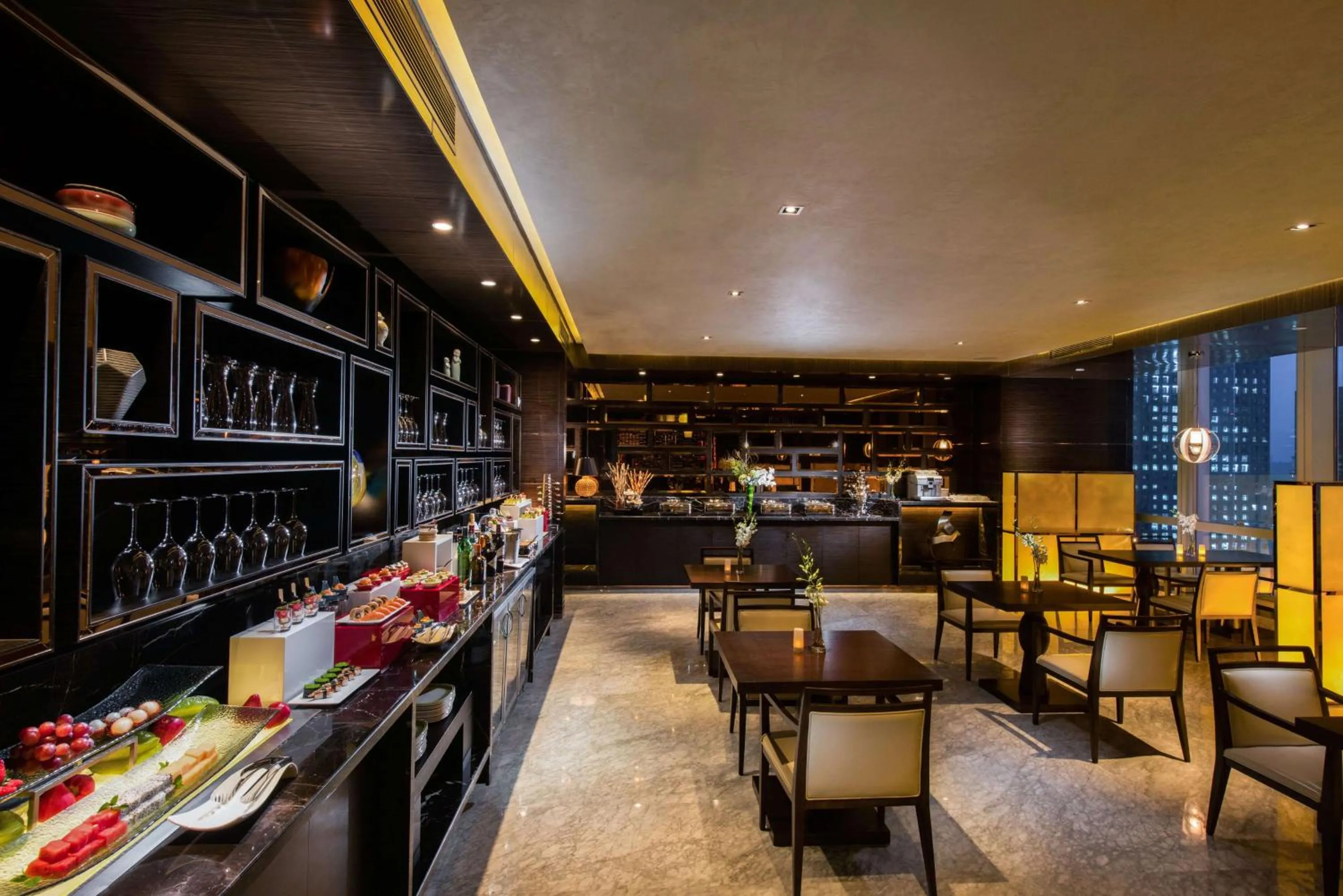 Living room in Hilton Shenzhen Futian, Metro Station at Hotel Front Door, Close to Futian Convention & Exhibition Center