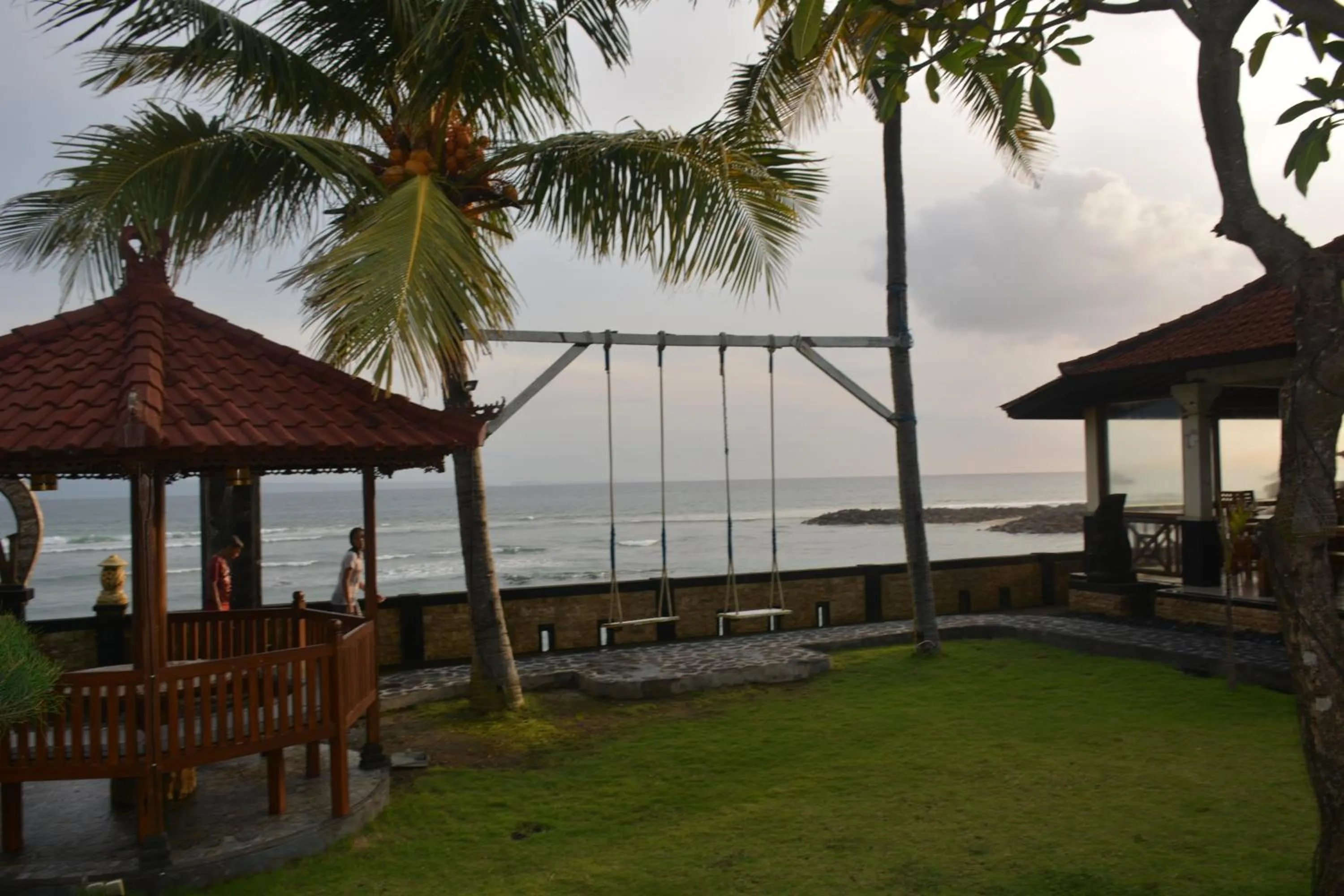 Seating area in Segara Wangi Beach Cottages