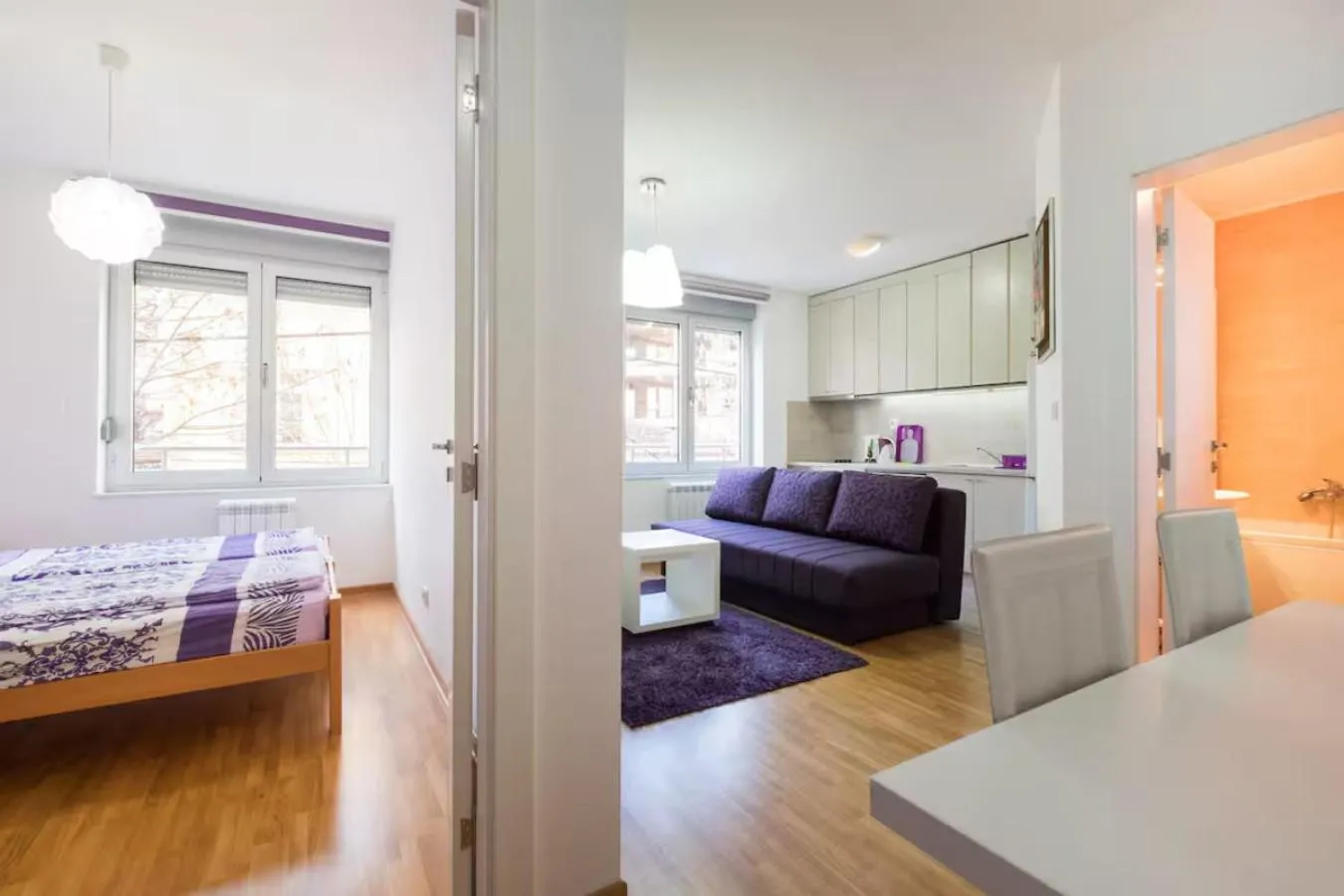 Bed in Sekula's City Center Apartment