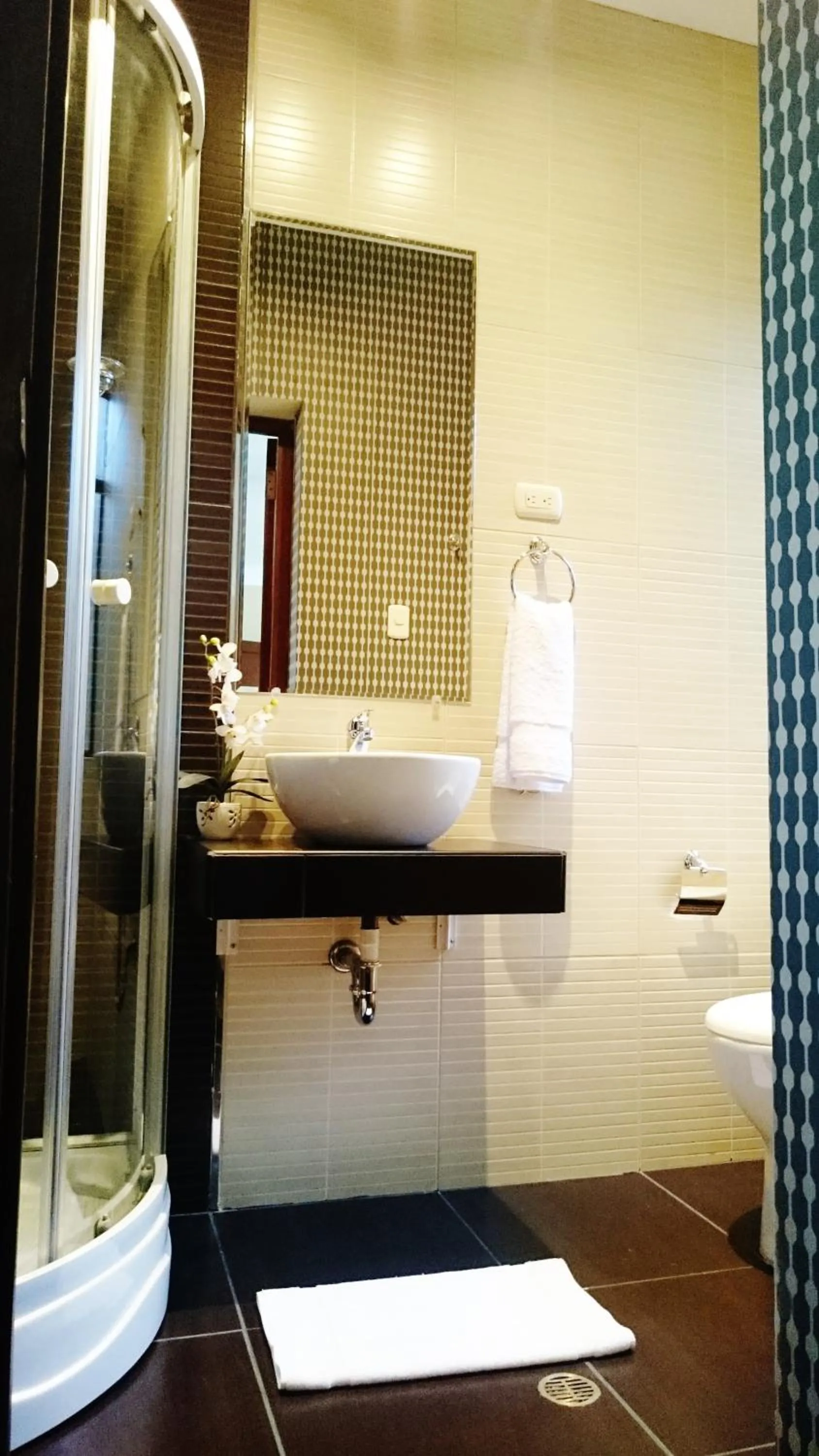 Shower in Los Leones Hotel Boutique