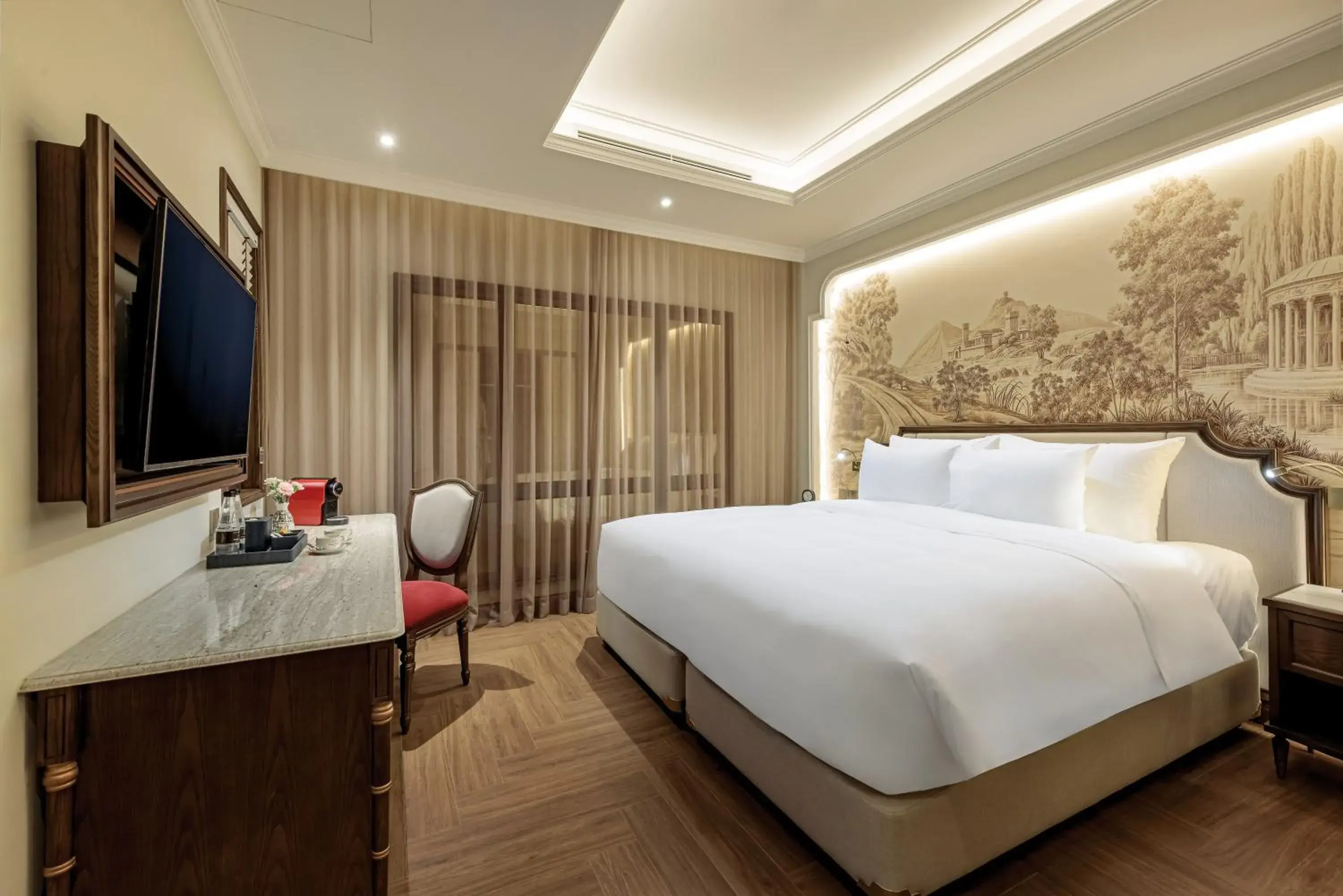 Deluxe Double or Twin Room - Internal Window in Heritage Ham Long Hotel and Spa Deluxe Double or Twin Room - Internal Window in Heritage Ham Long Hotel and Spa