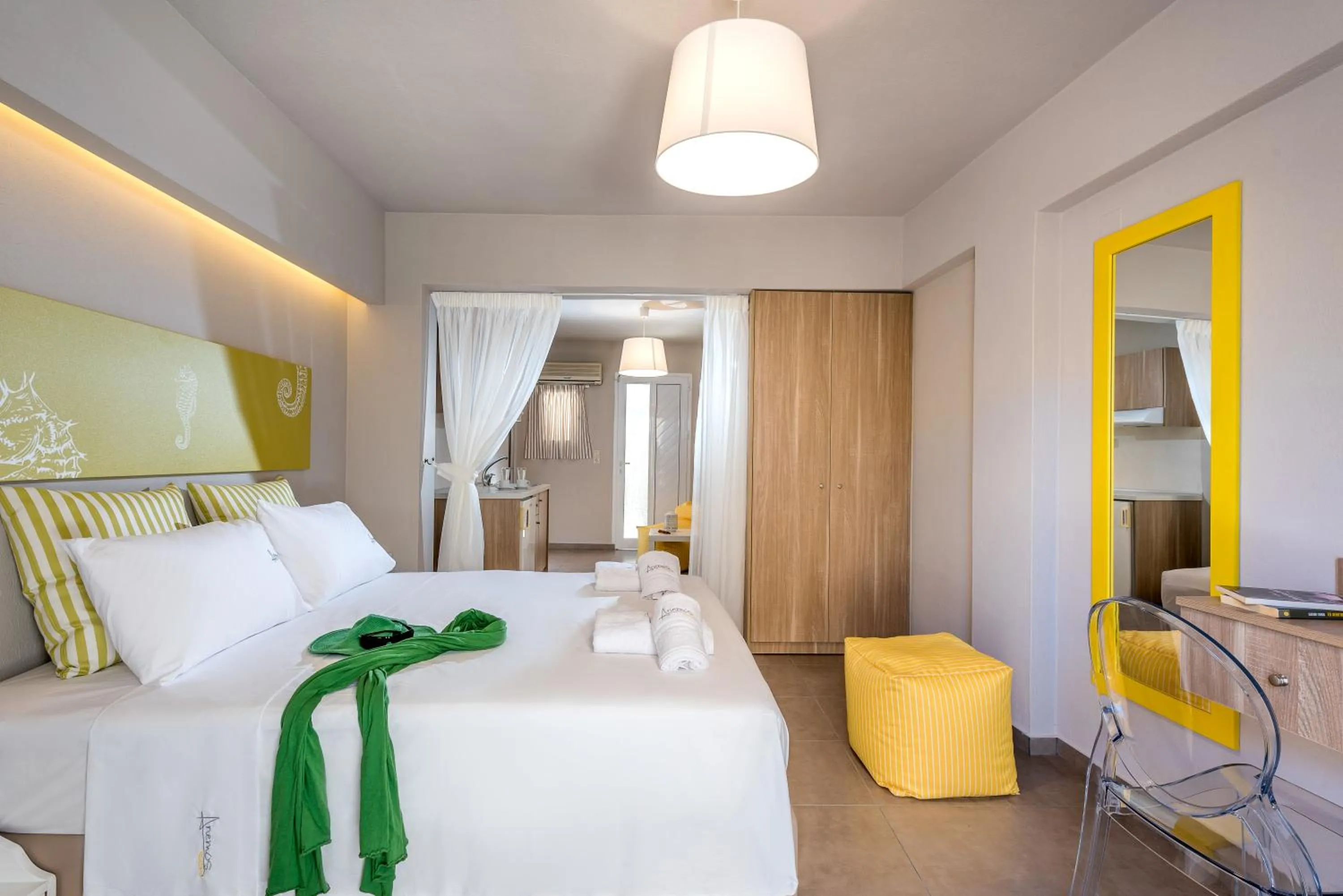 Bedroom, Bed in Anemos Suites by Estia