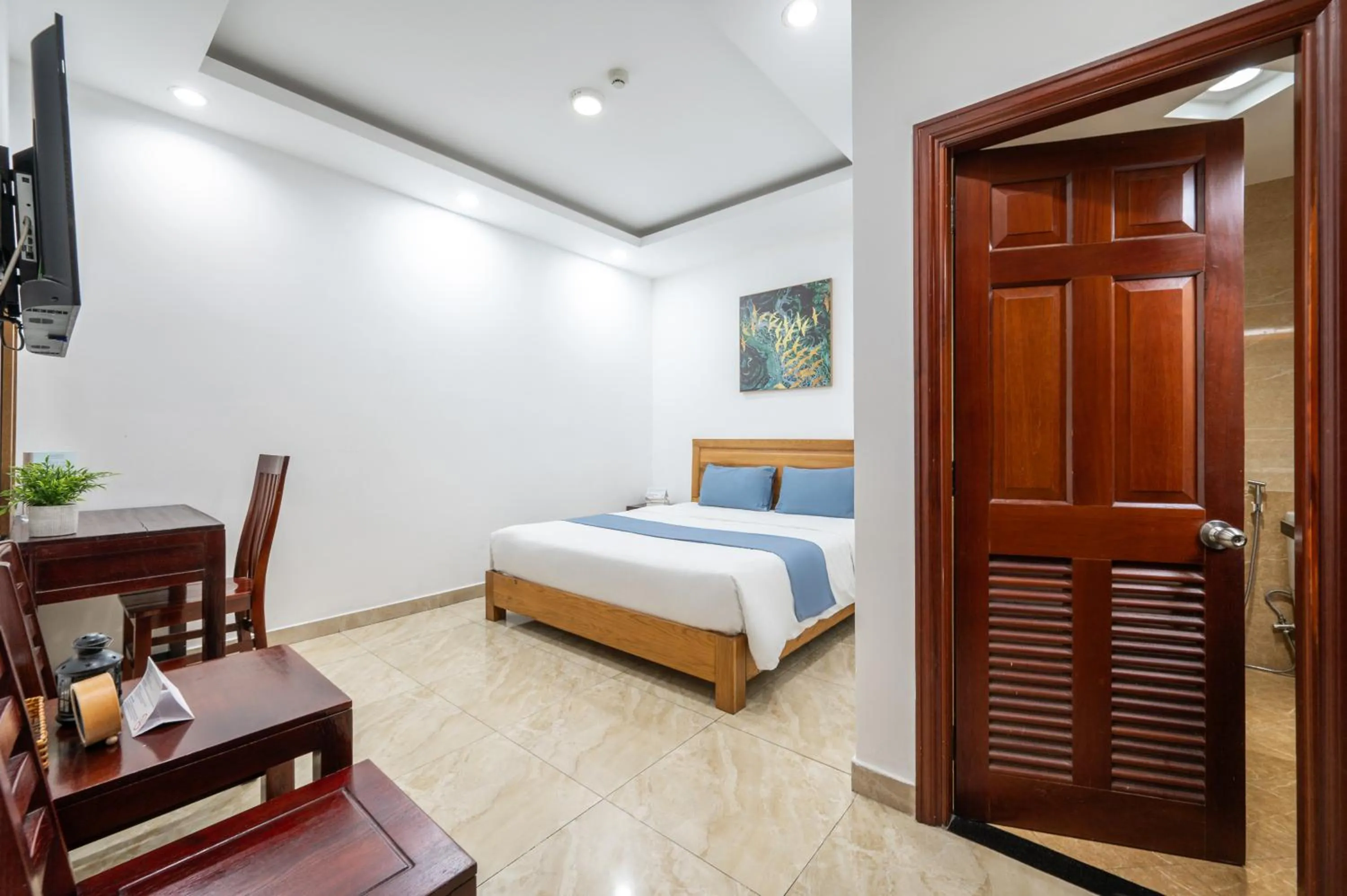 TV and multimedia, Bed in Cozrum - New Sun Hotel