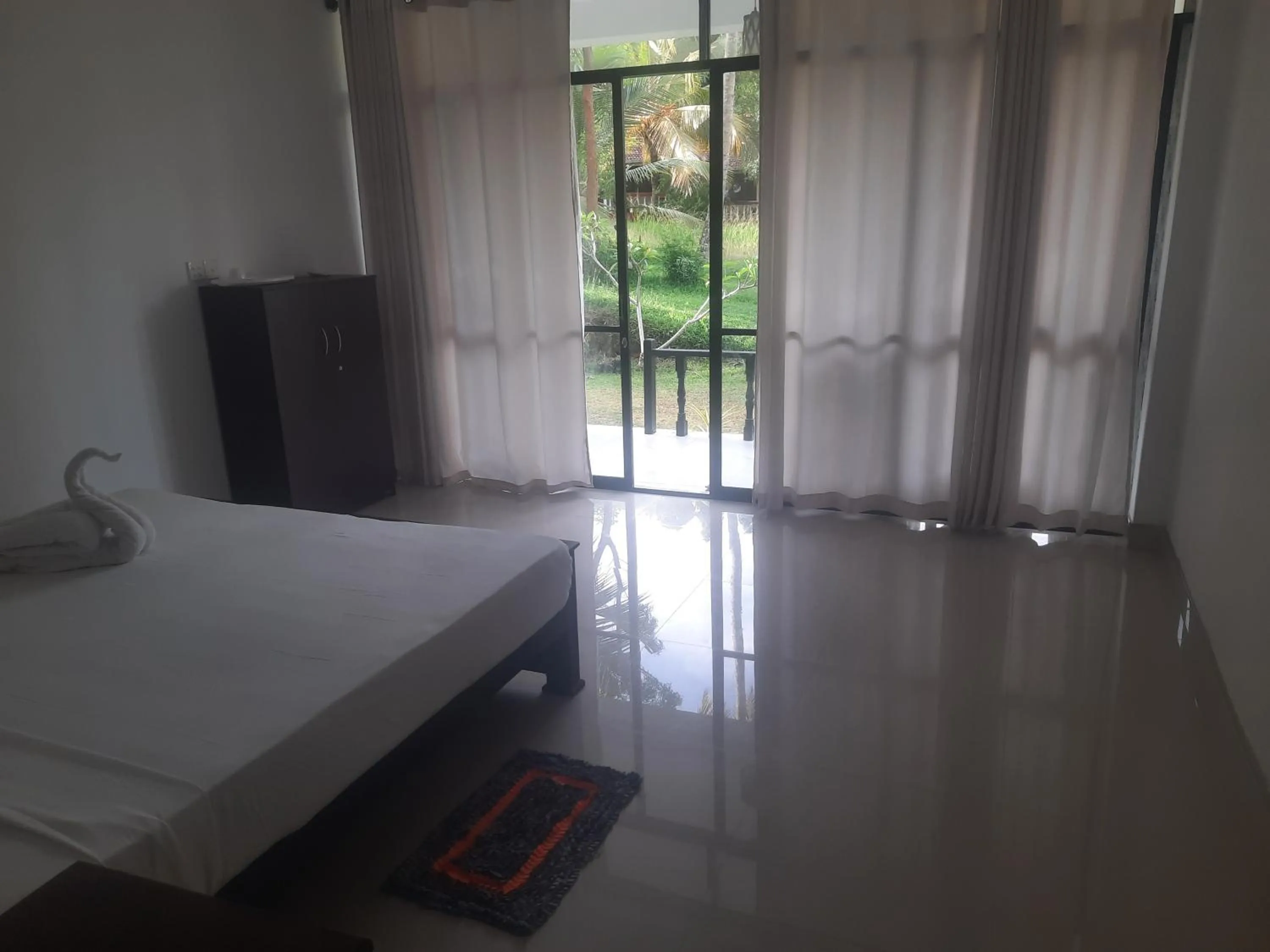 Bed in Rocky point beach bungalows