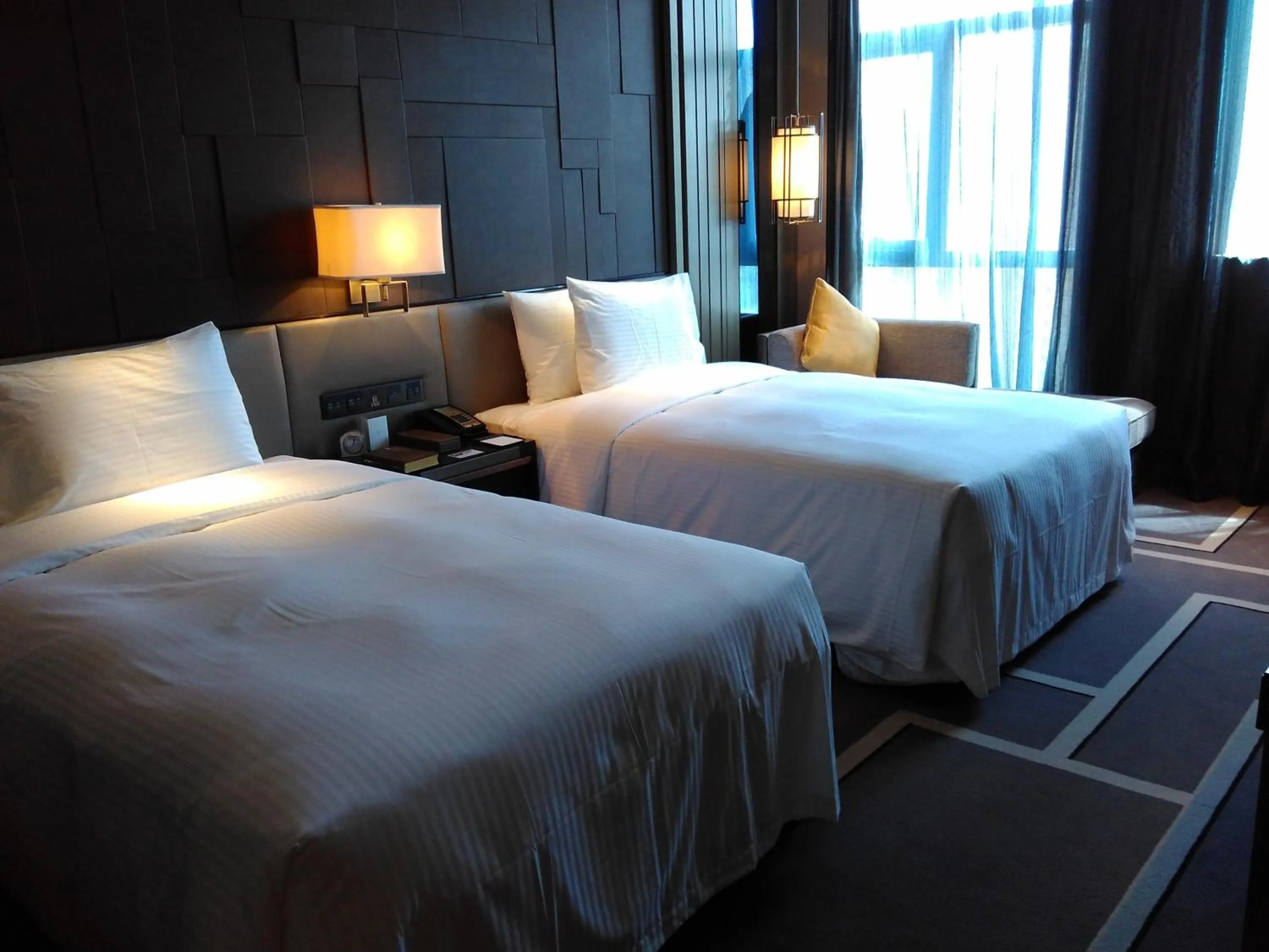 Decorative detail, Bed in Wanda Realm Hotel Dongying