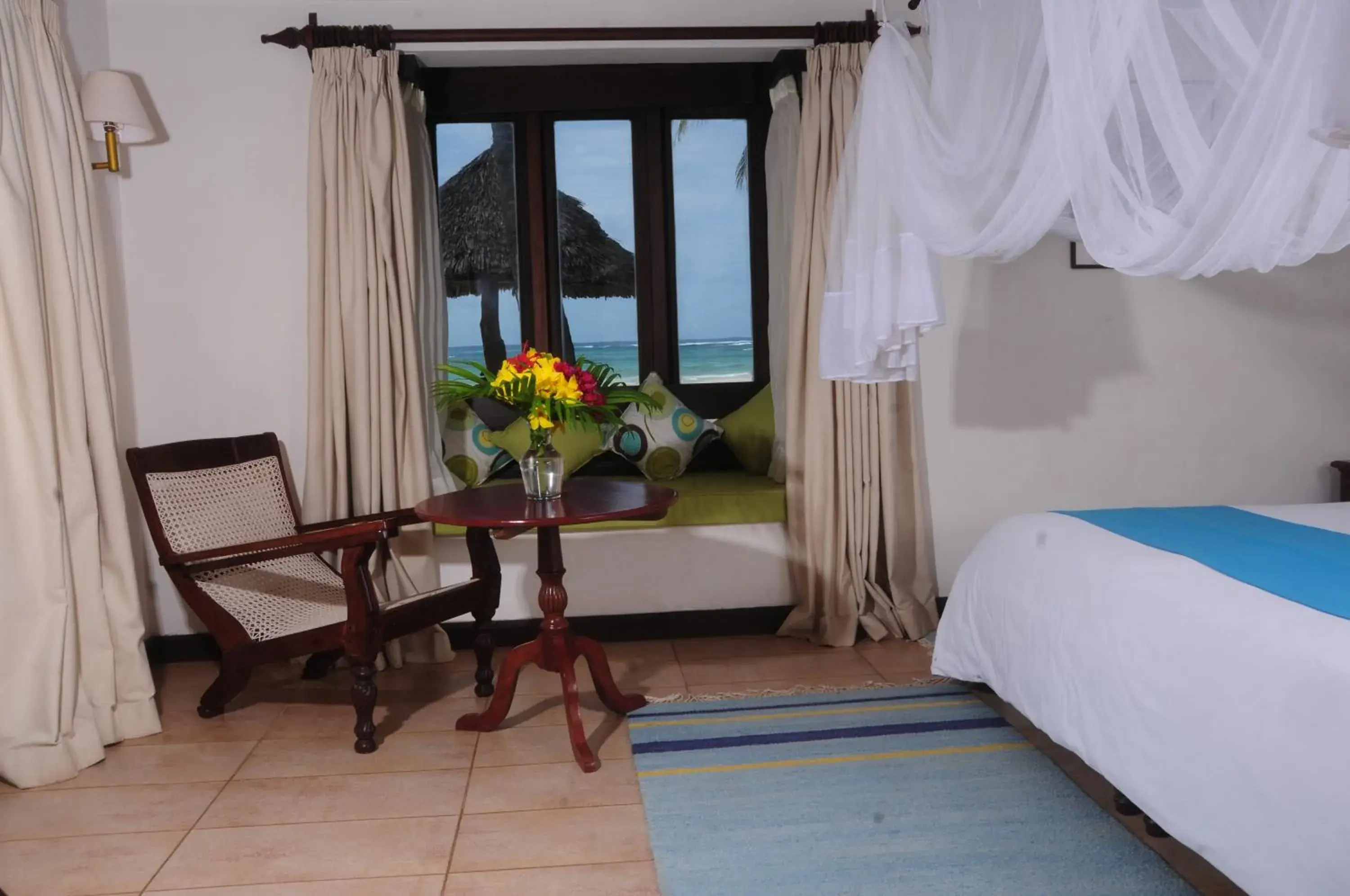 View (from property/room), Bed in Jacaranda Indian Ocean Beach Resort View (from property/room), Bed in Jacaranda Indian Ocean Beach Resort