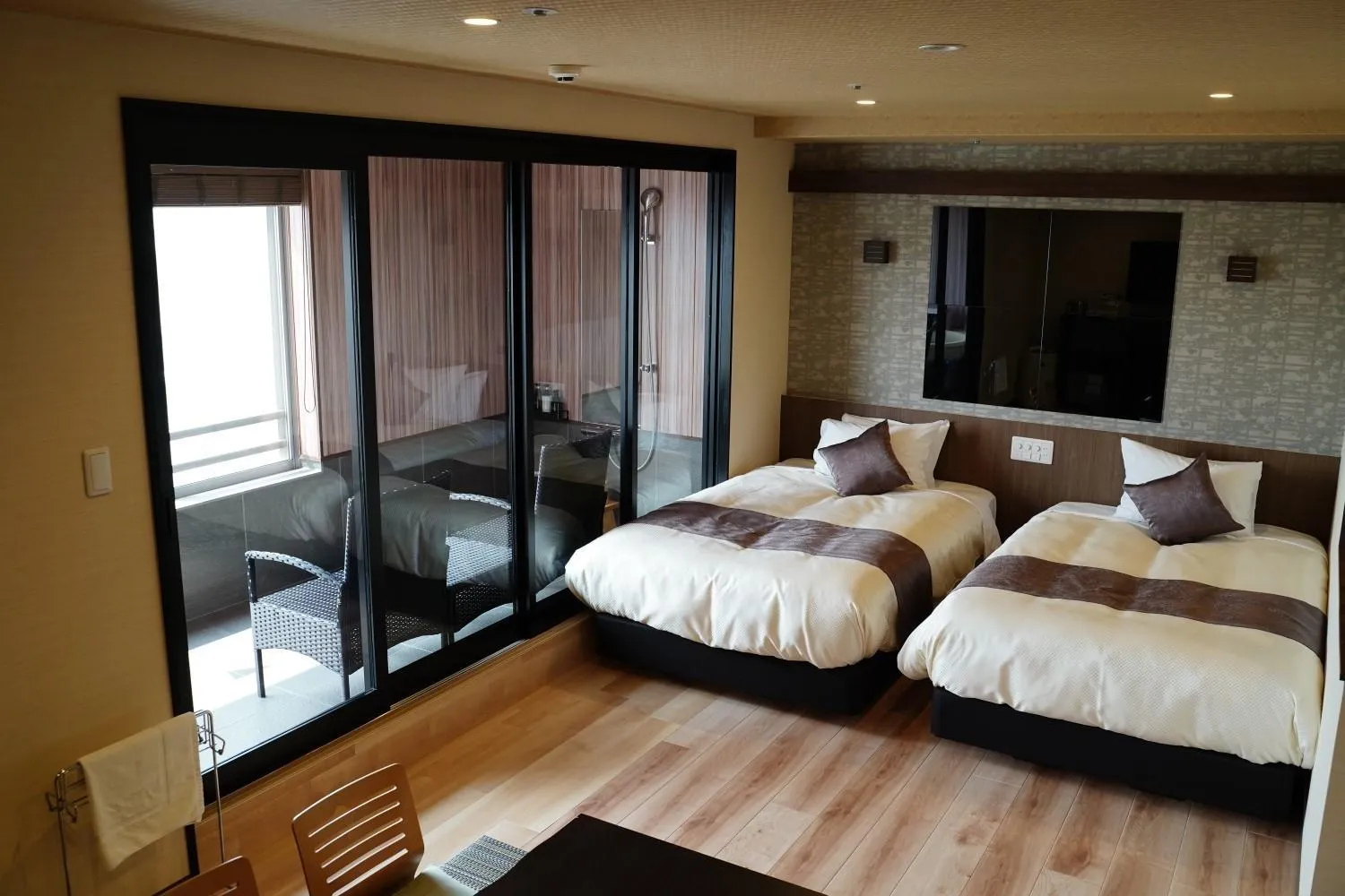 Bed in LiVEMAX RESORT Kaga Yamashiro