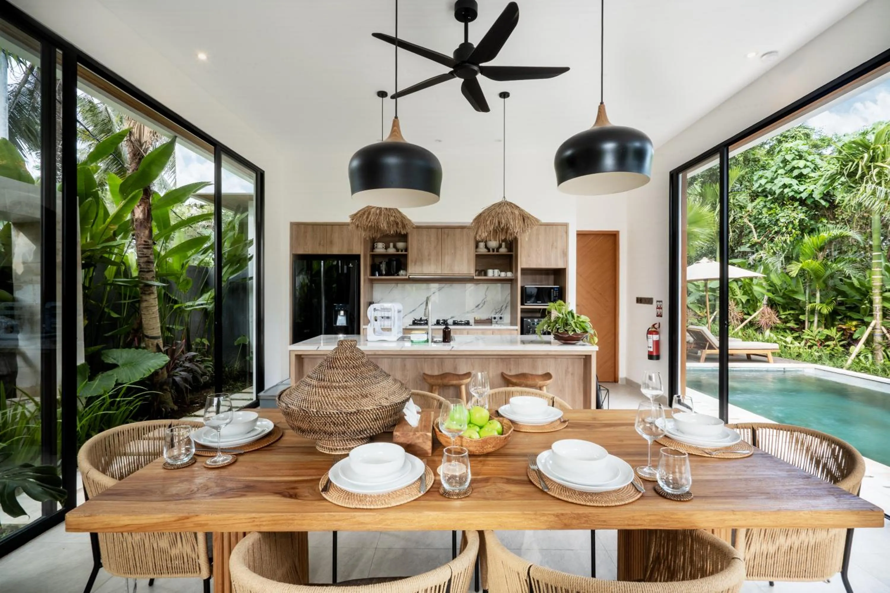 Kitchen or kitchenette in Nelly Ubud Villa by BaliSuperHost