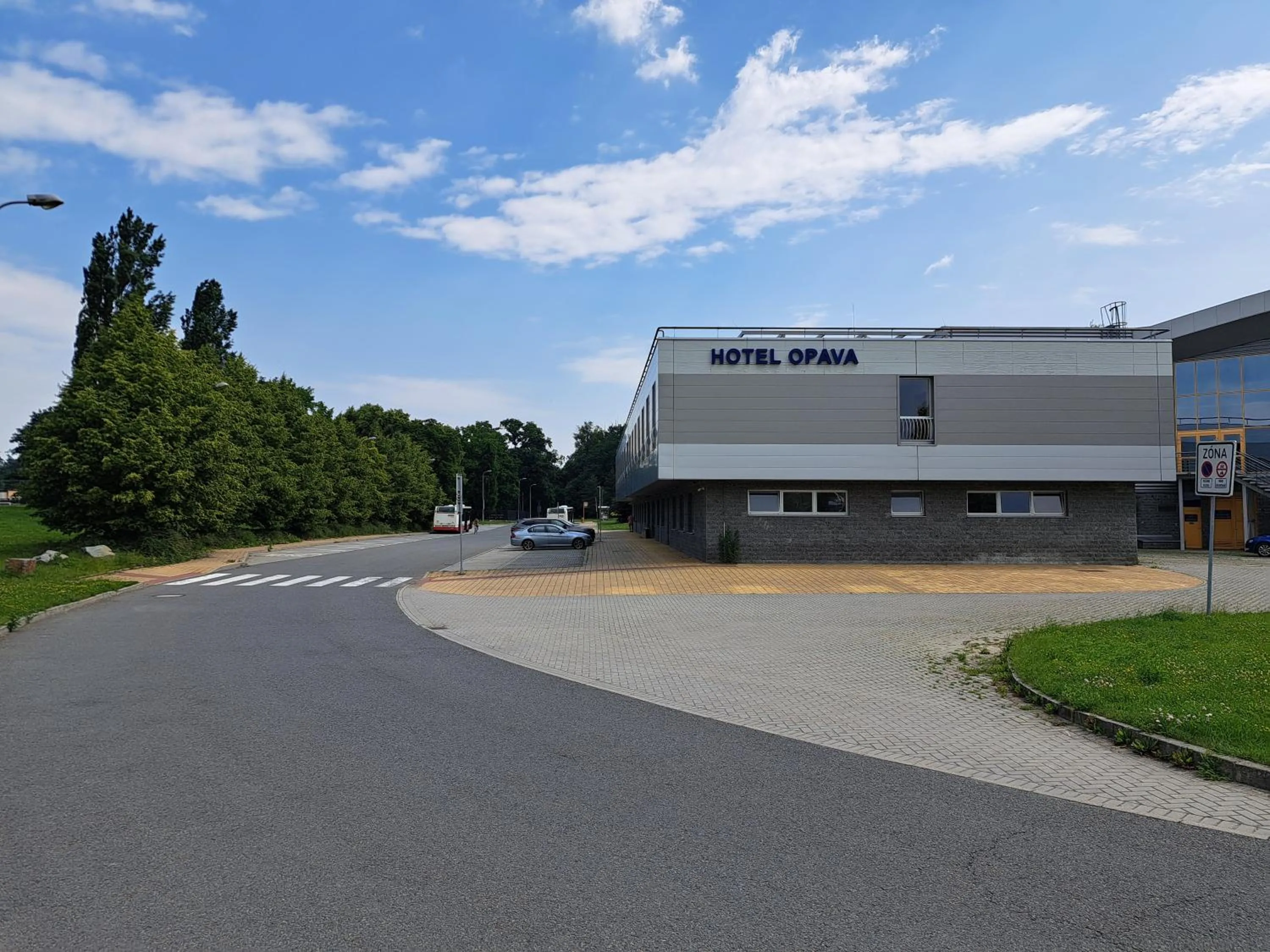 Property building in Hotel Opava - free parking