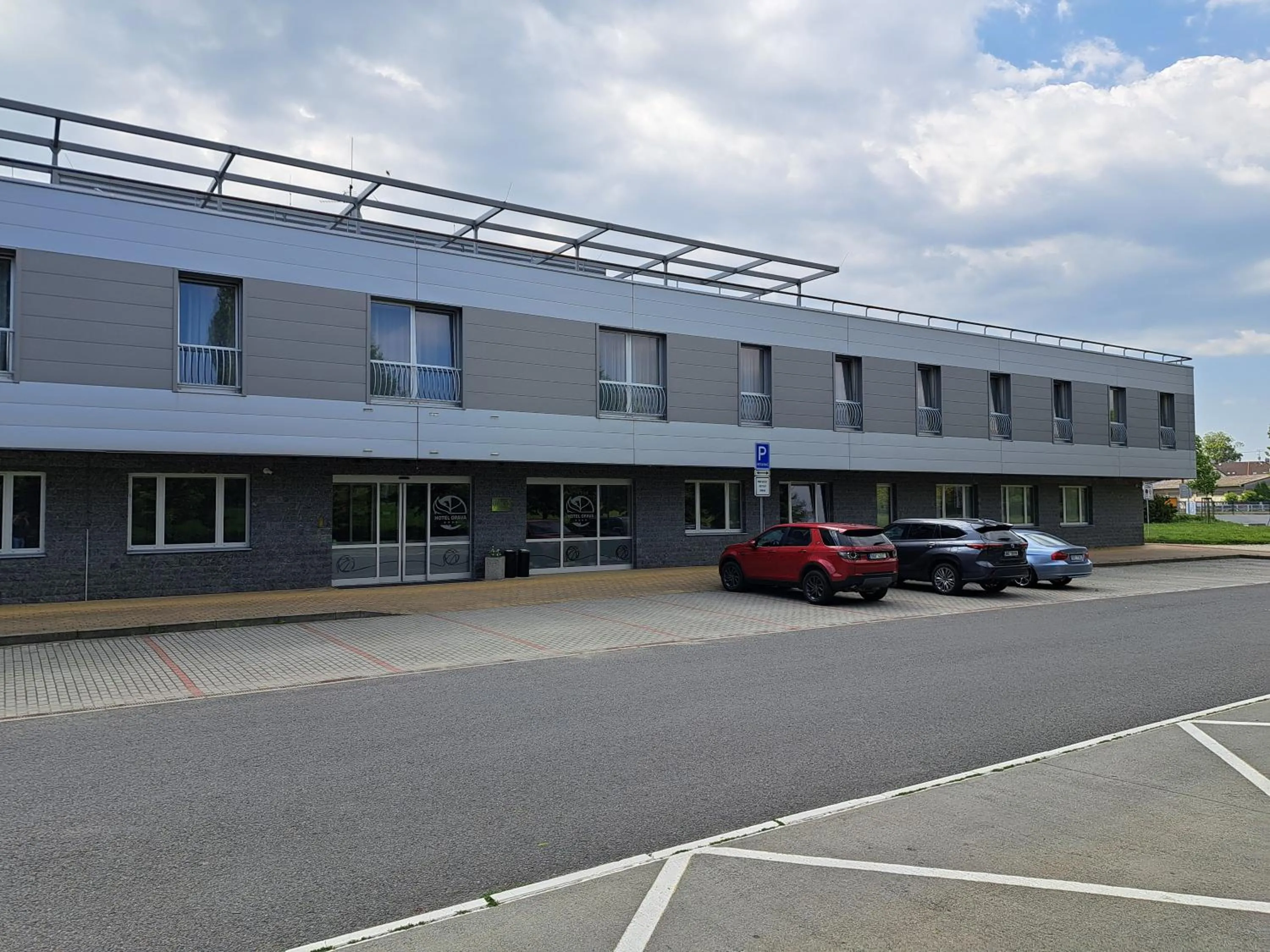 Property building in Hotel Opava - free parking