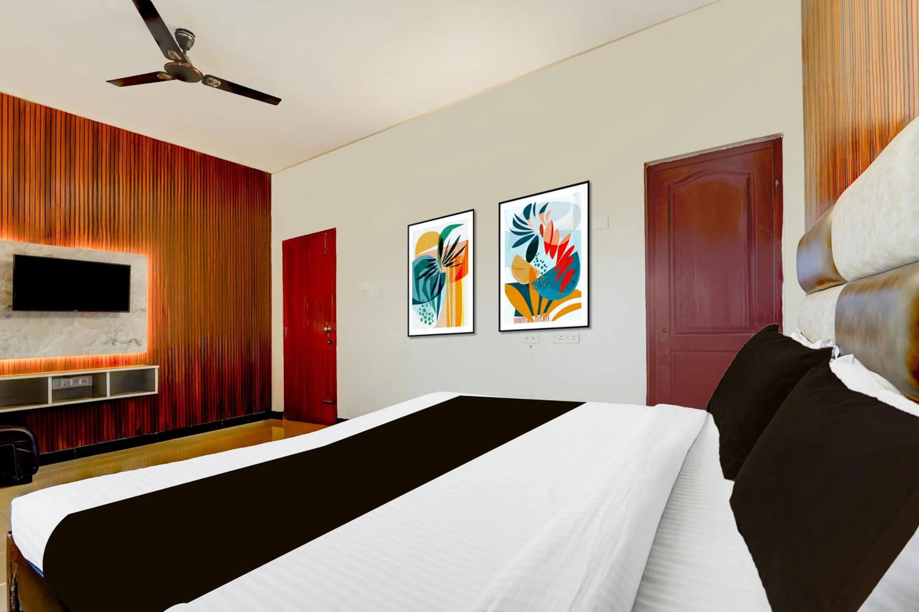 Bedroom in Hotel O Singanallur Railway Junction Formerly 2D Residency