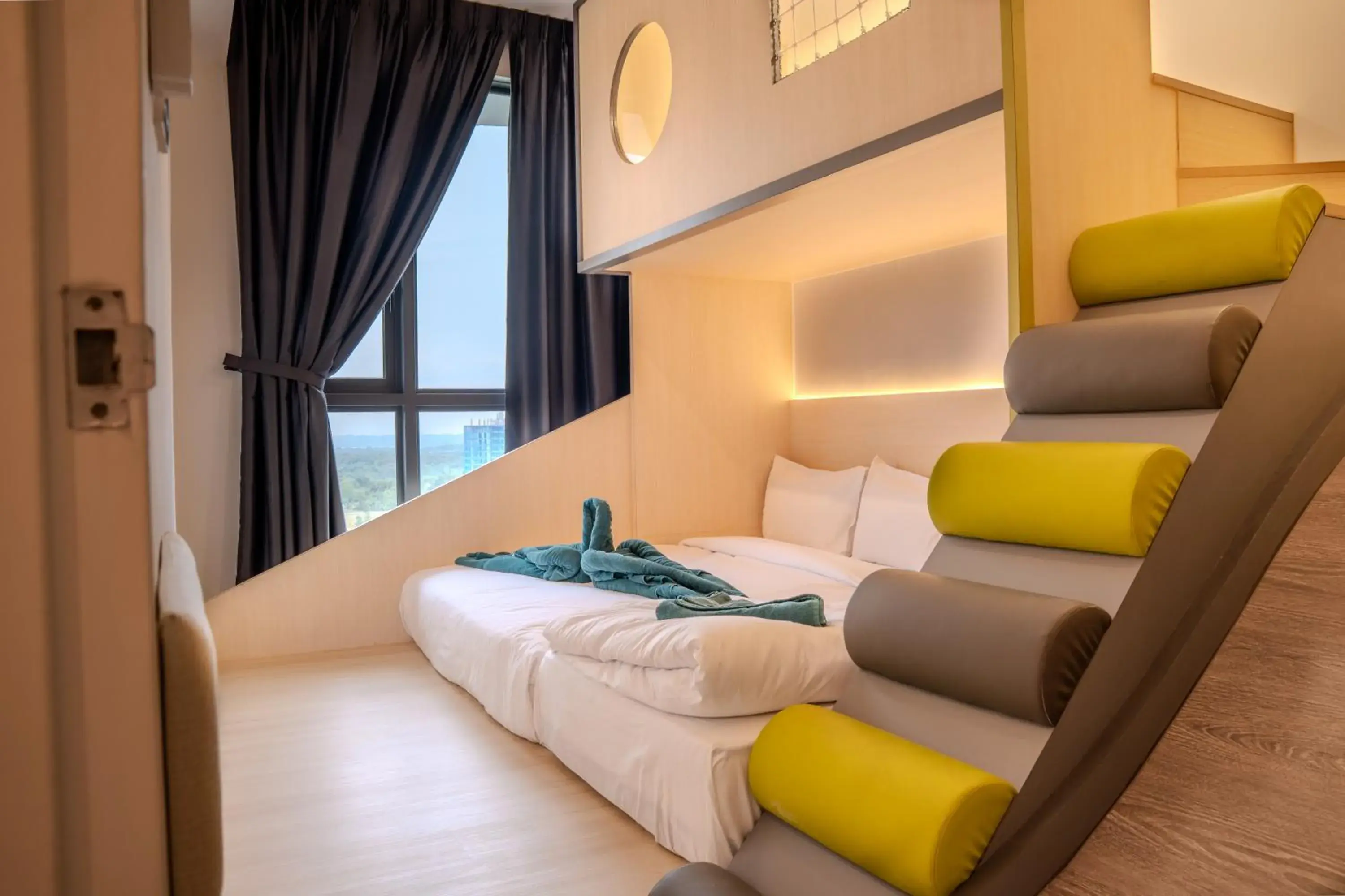 One-Bedroom with Slide Bunk Bed in Macrolink Medini Theme Suite by Nest Home - Near Legoland One-Bedroom with Slide Bunk Bed in Macrolink Medini Theme Suite by Nest Home - Near Legoland