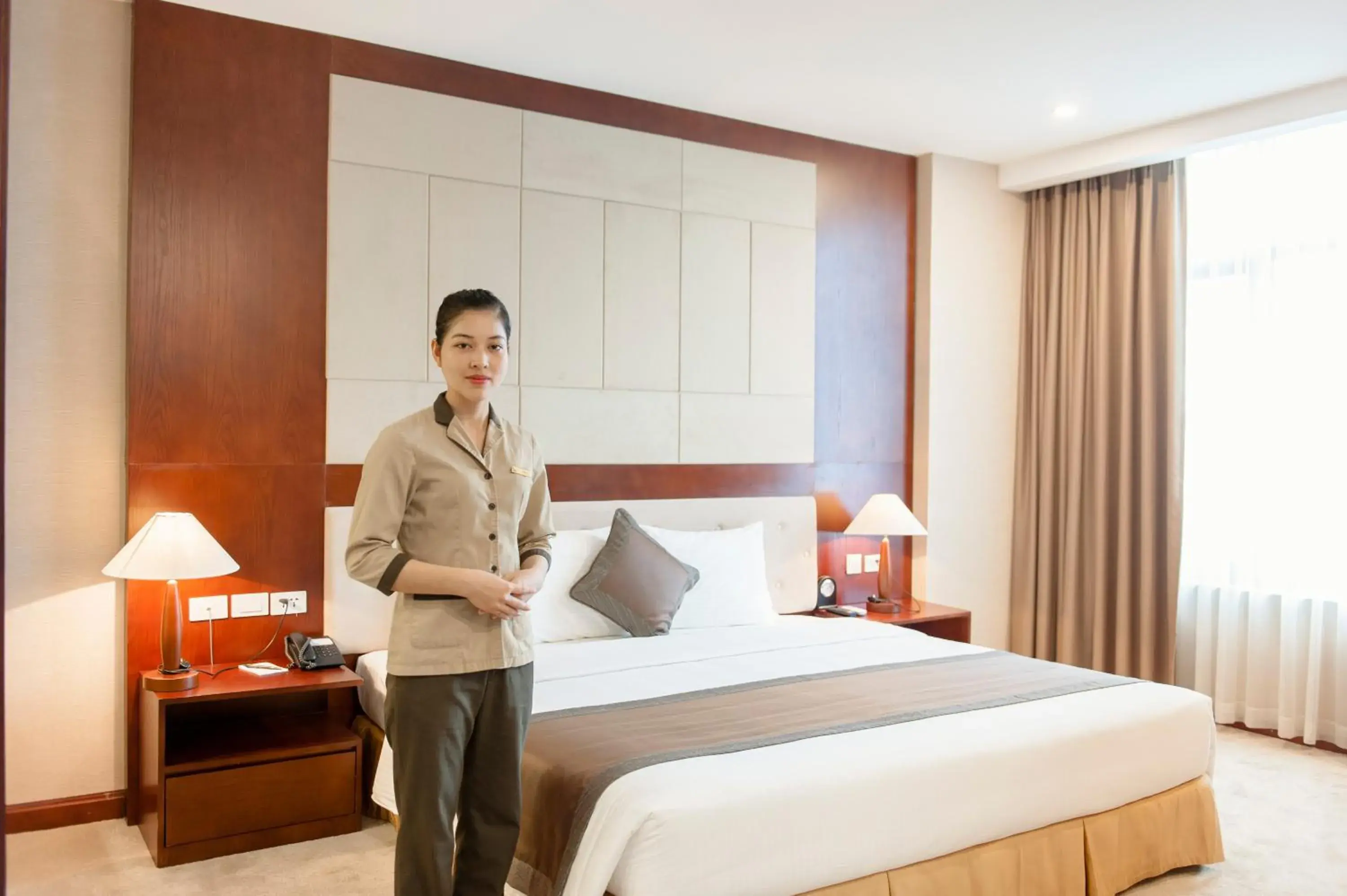 Bed in Muong Thanh Grand Lao Cai Hotel Bed in Muong Thanh Grand Lao Cai Hotel