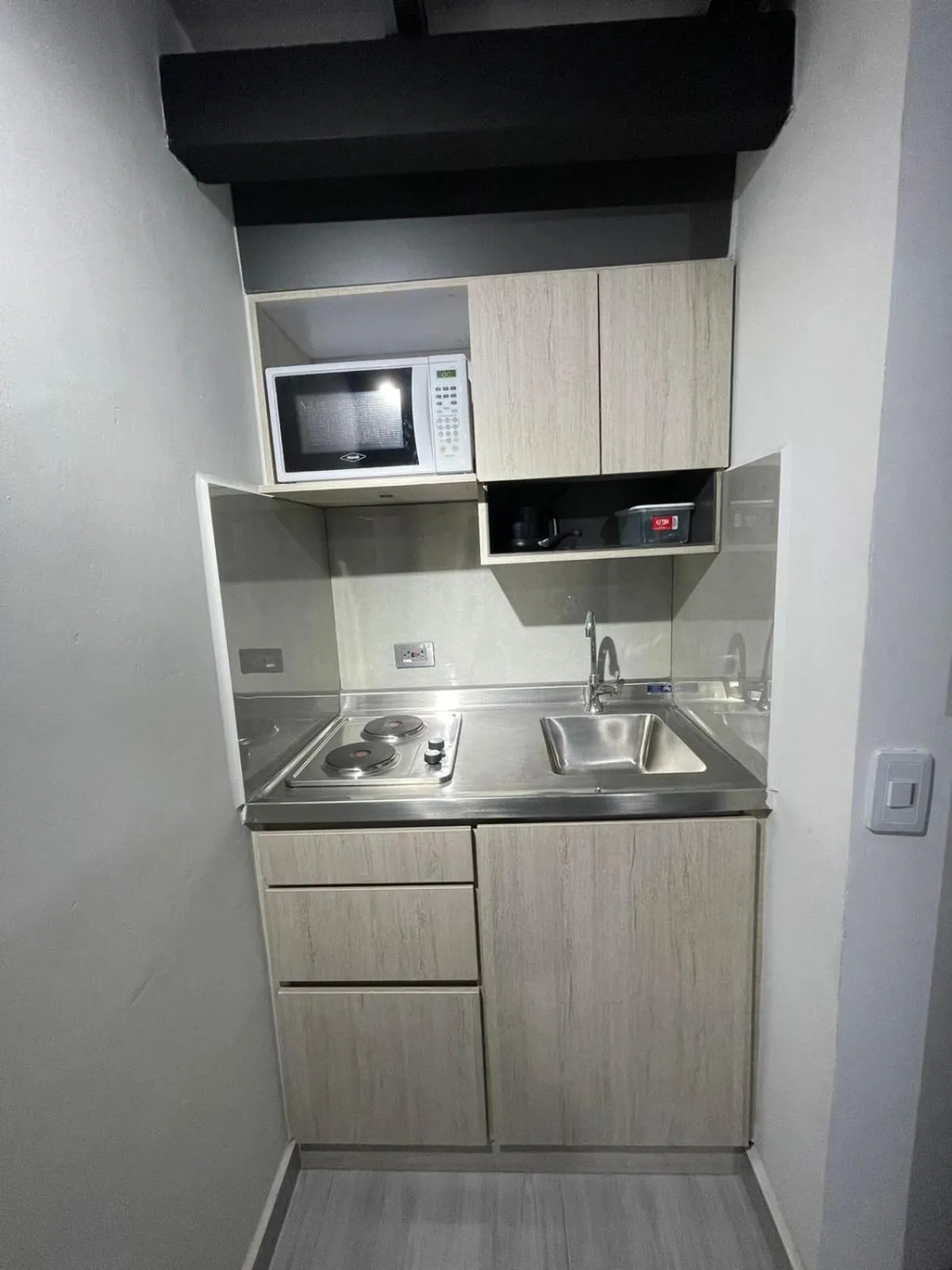Kitchen or kitchenette in Hotel boutique Olaya 54