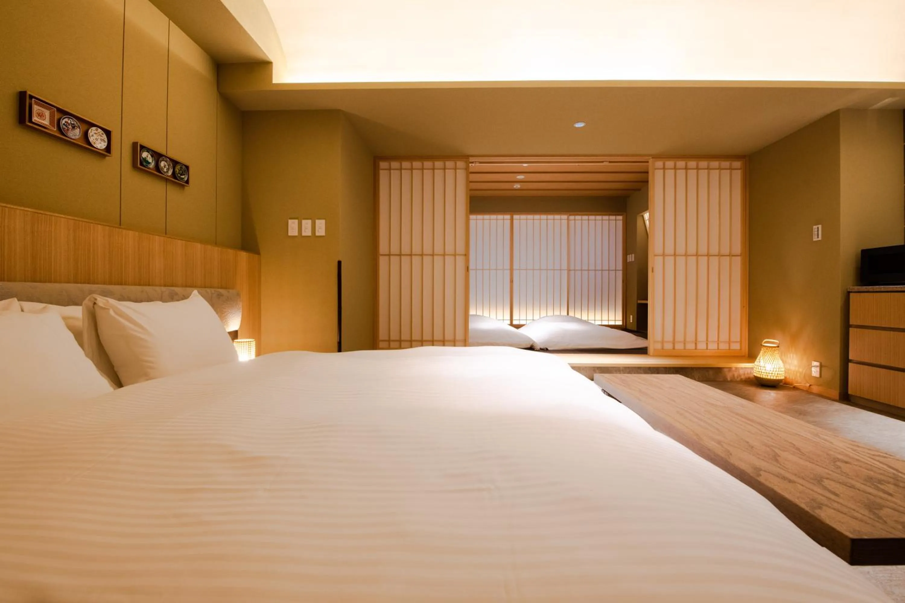 Bed in GuestHouse MIYABI Premium