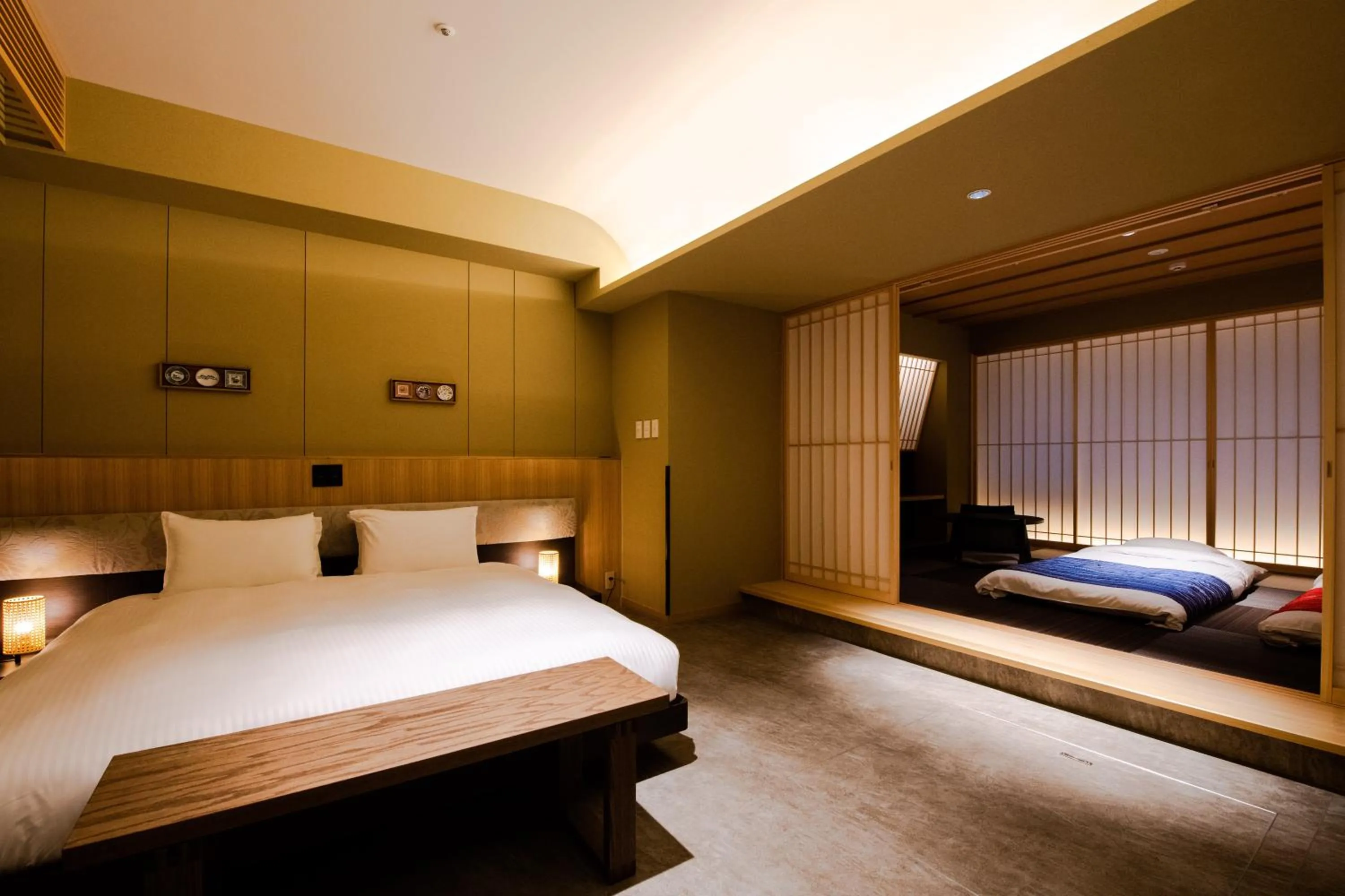 Bed in GuestHouse MIYABI Premium