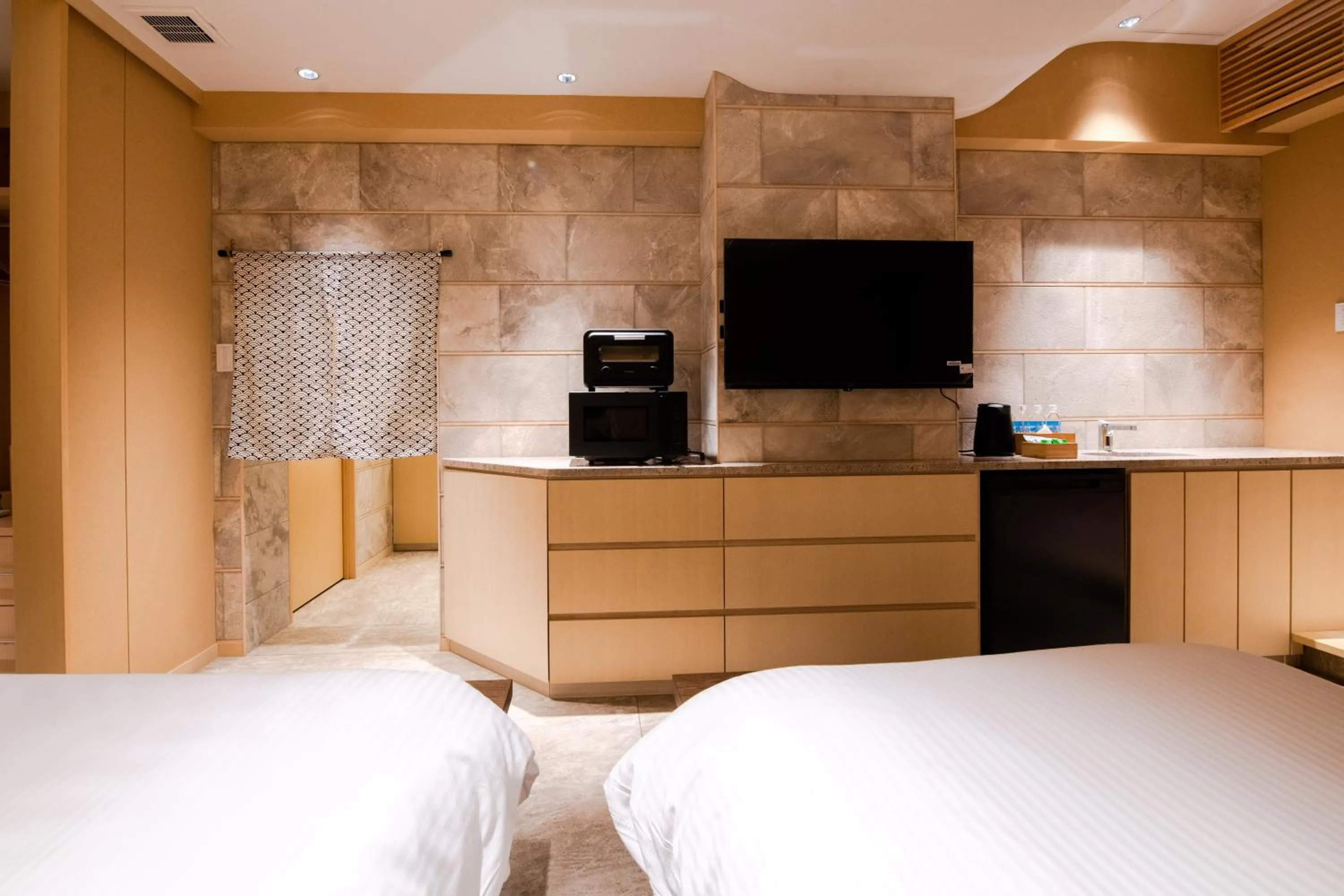 Bed in GuestHouse MIYABI Premium