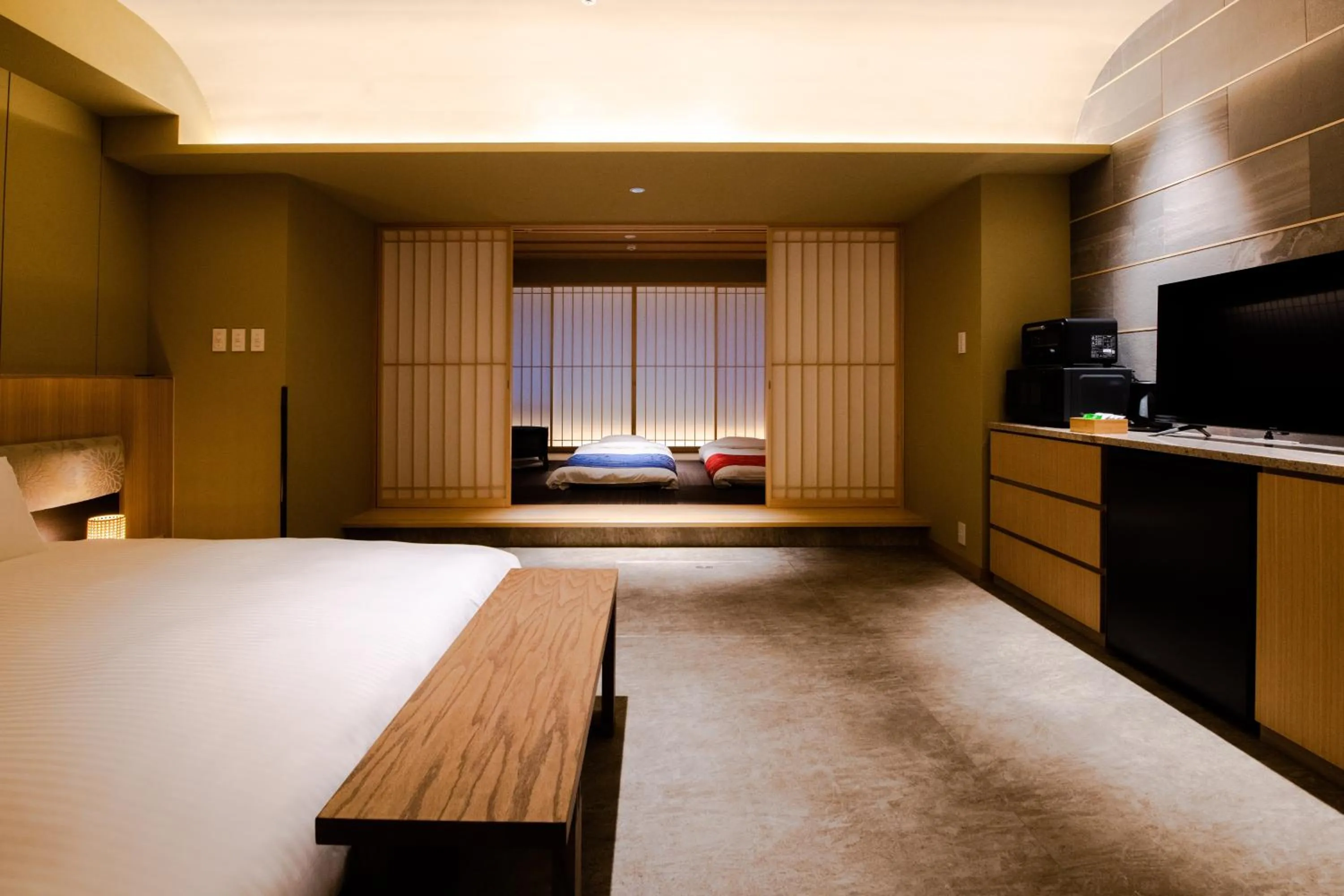 Bed in GuestHouse MIYABI Premium