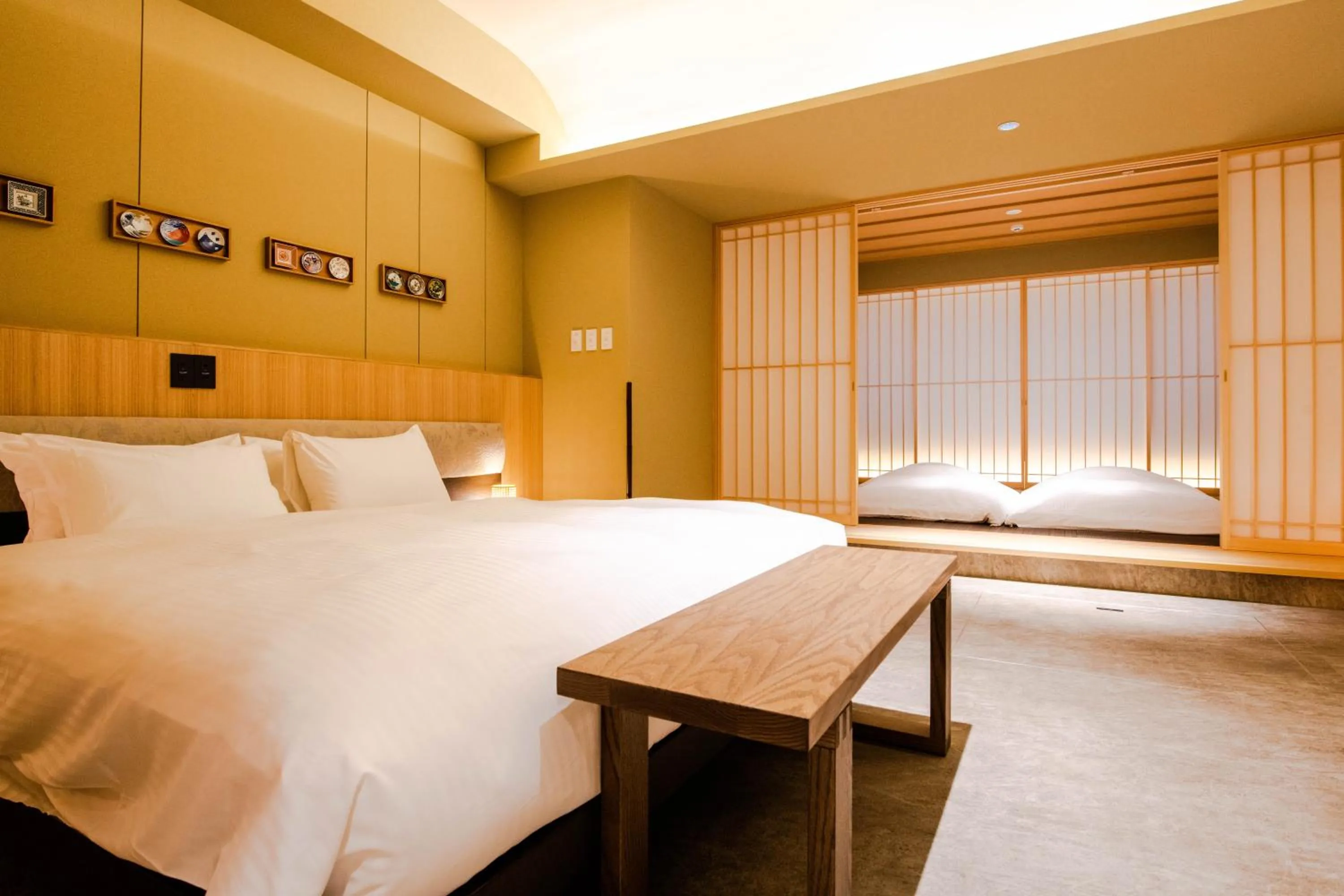 Bed in GuestHouse MIYABI Premium