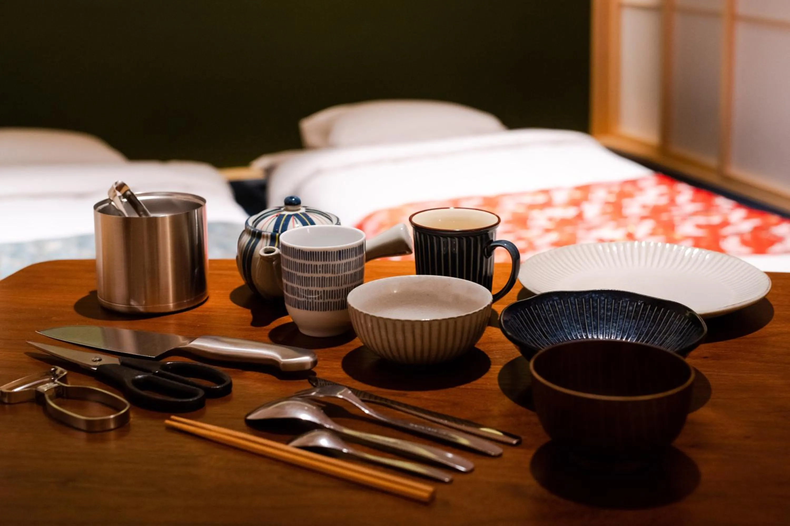 Bed in GuestHouse MIYABI Premium